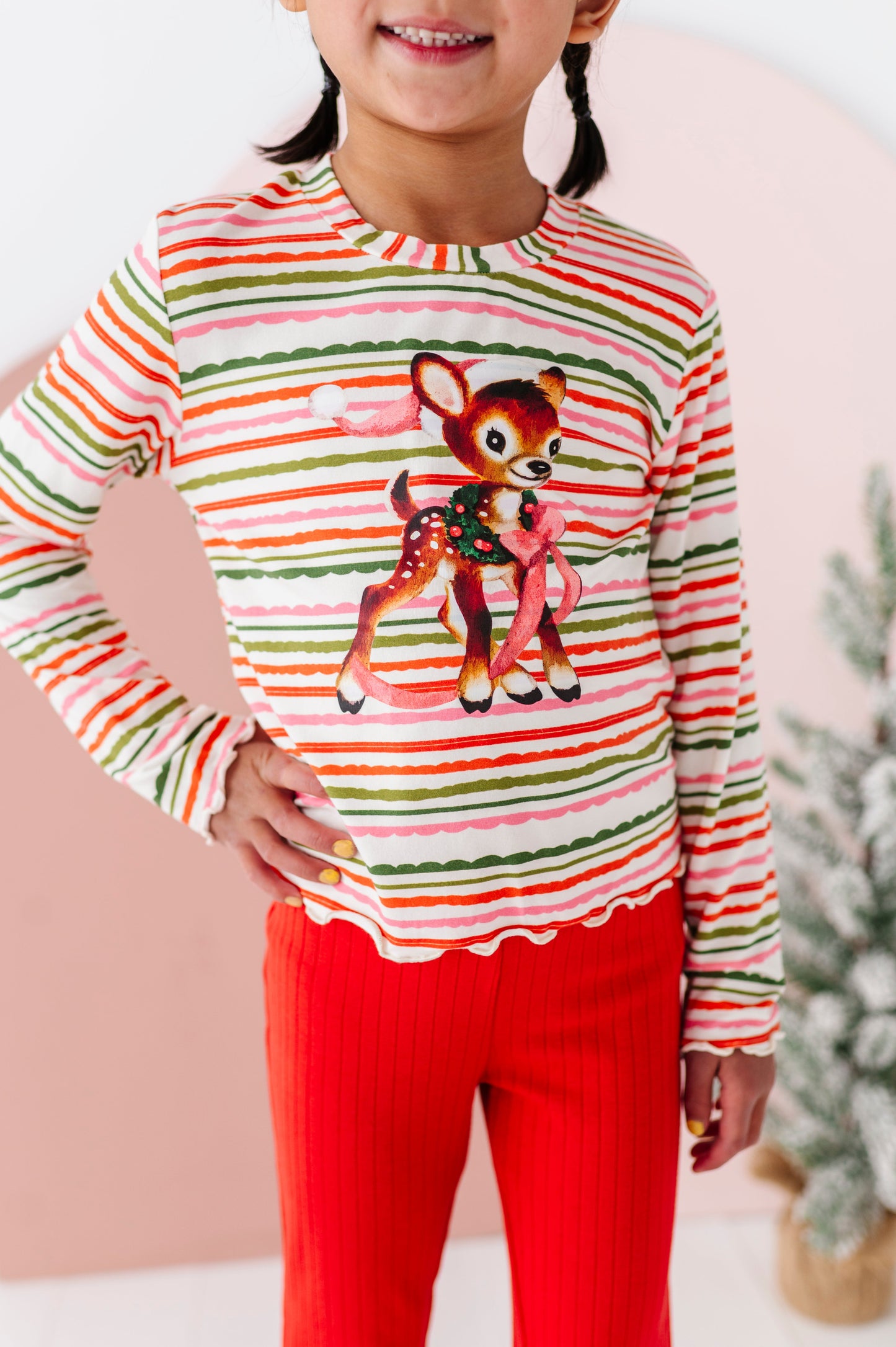 Vintage Reindeer | Bamboo Long Sleeve Shirt