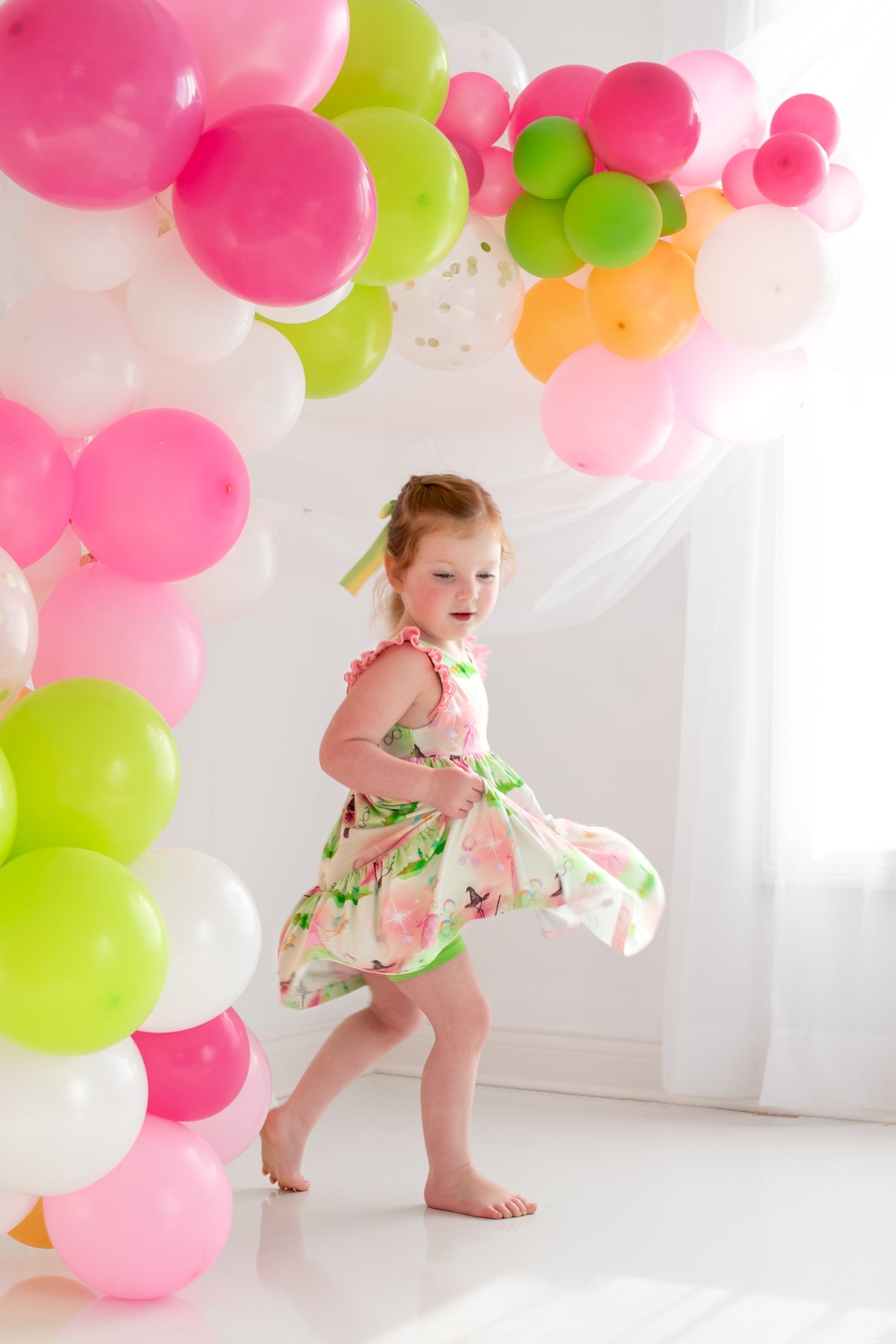 Popular Ruffle Lace Sleeve Tiered Twirl