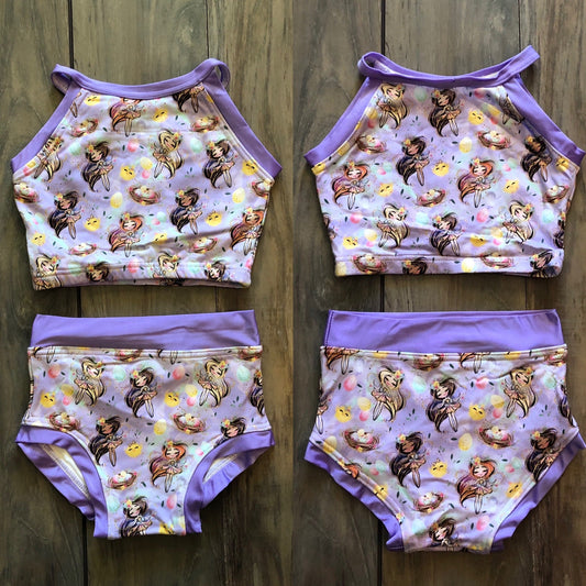 Easter Girl Fairy Eggs Chicks Spring 2PC Set