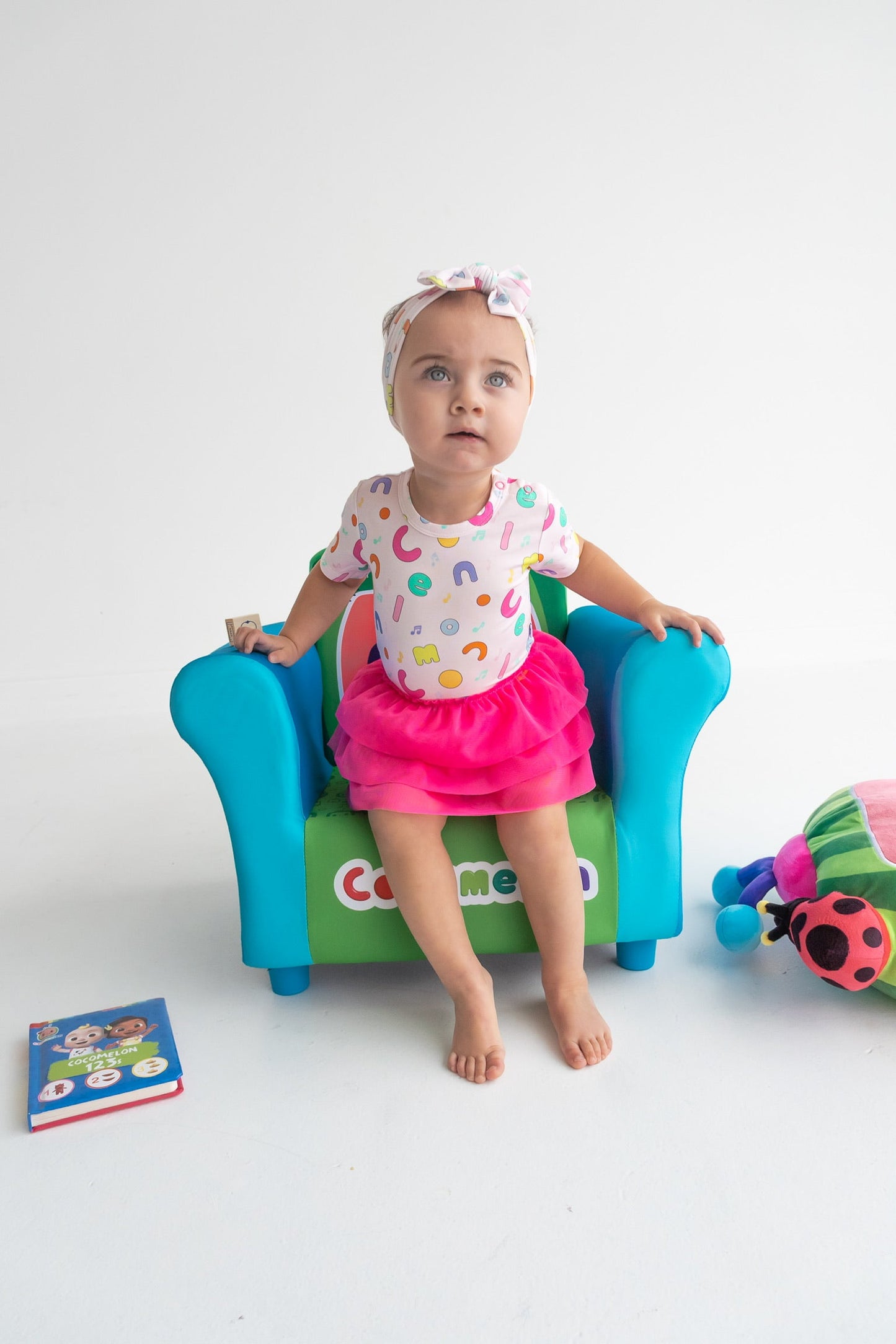 Dream Big Little Co x CoComelon ALPHABET DREAM TUTU SHORT SLEEVE BODYSUIT DRESS