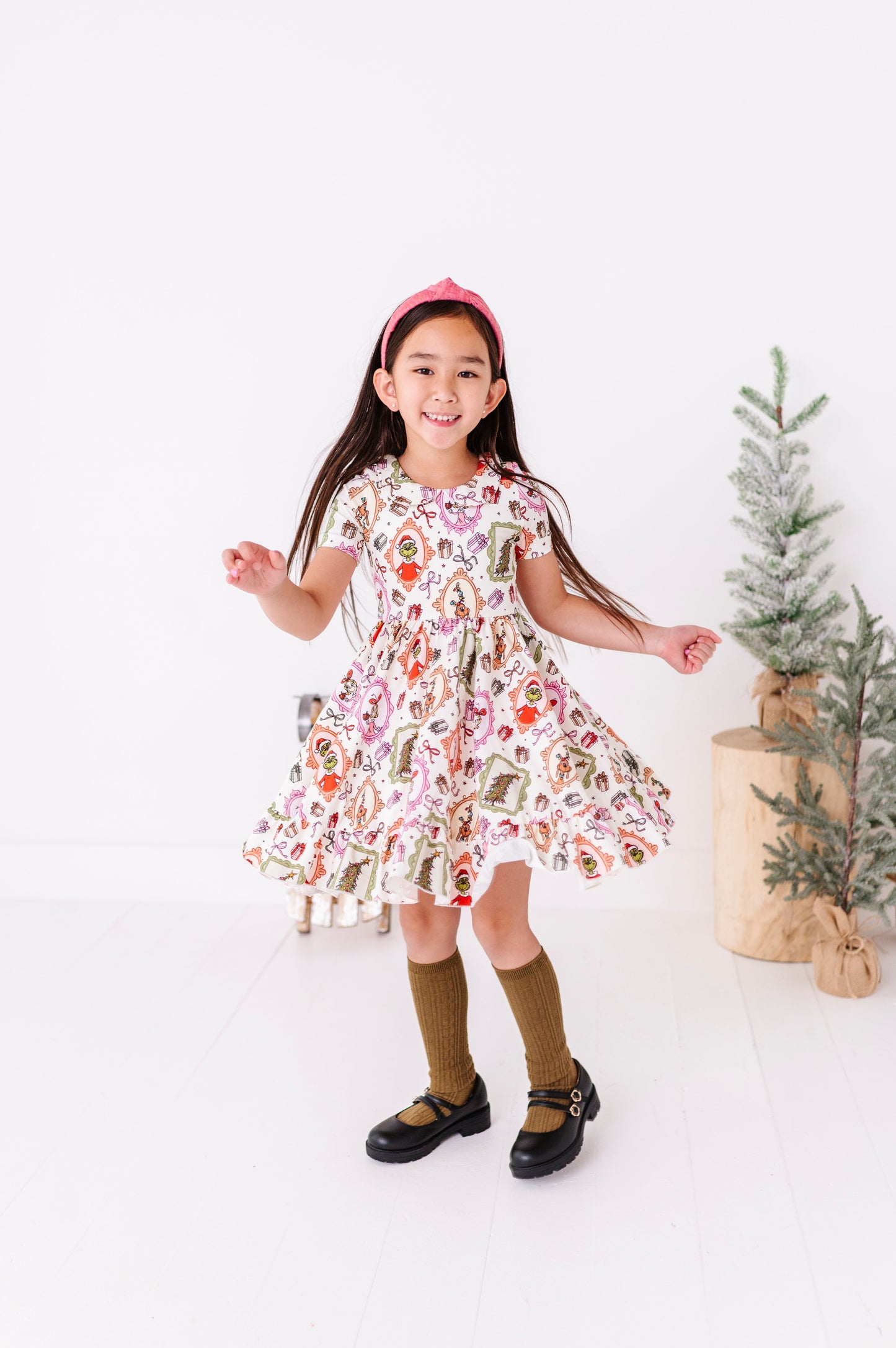 Framed Grinch | Collard Twirl Dress