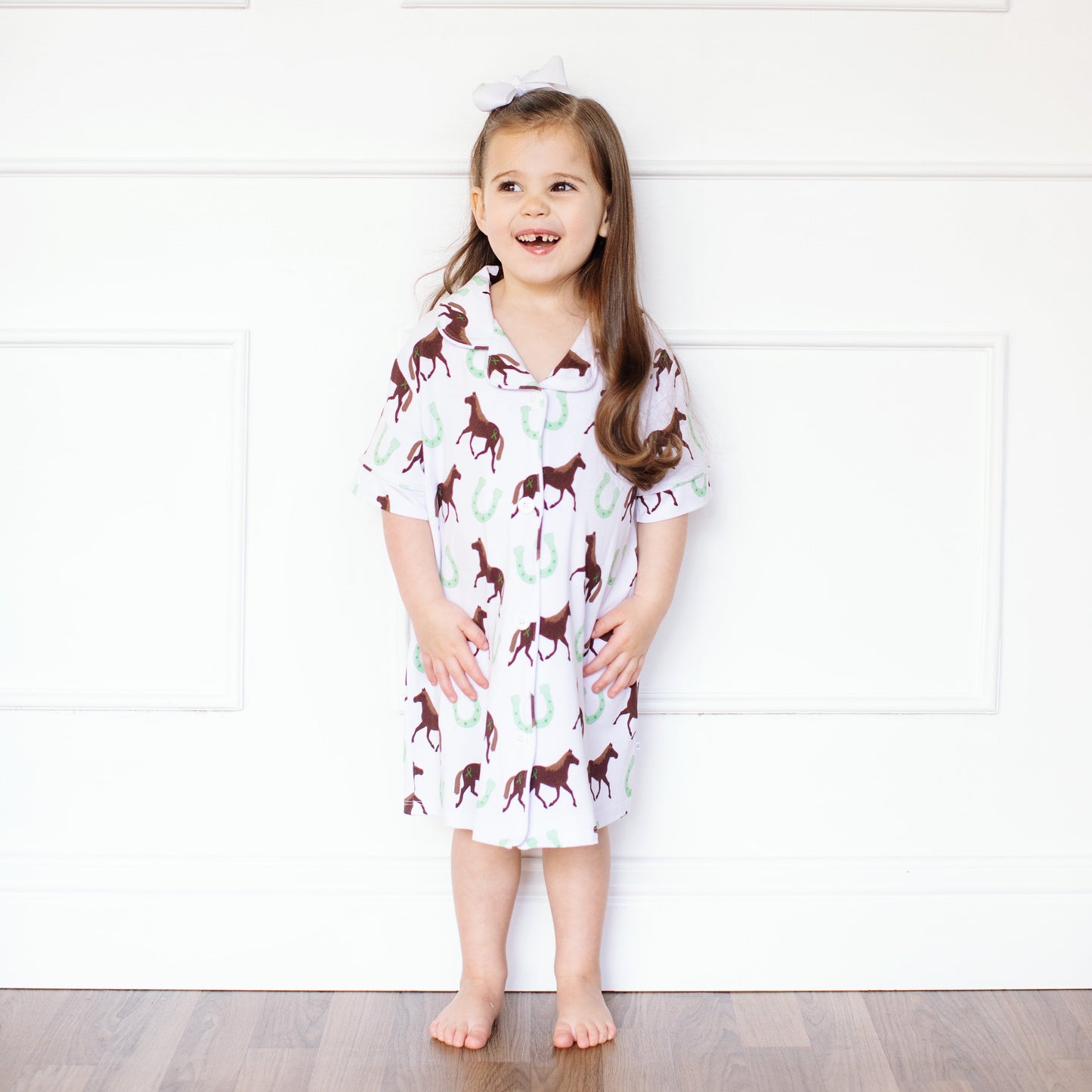 LUCKY Horse Button down Gown