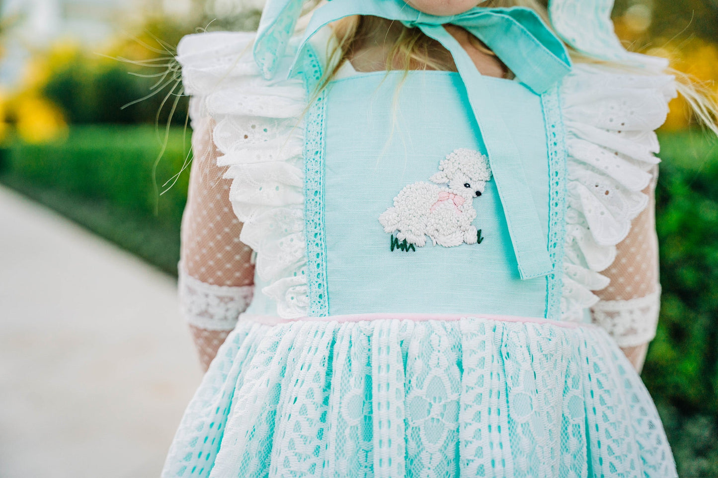 Vintage Lamb Dress or Tunic Set ~ Mint