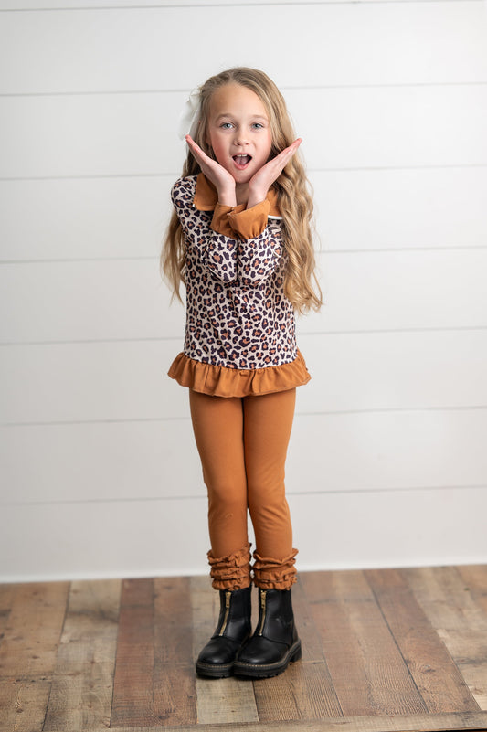 Leopard Zip Carmel Pant Set