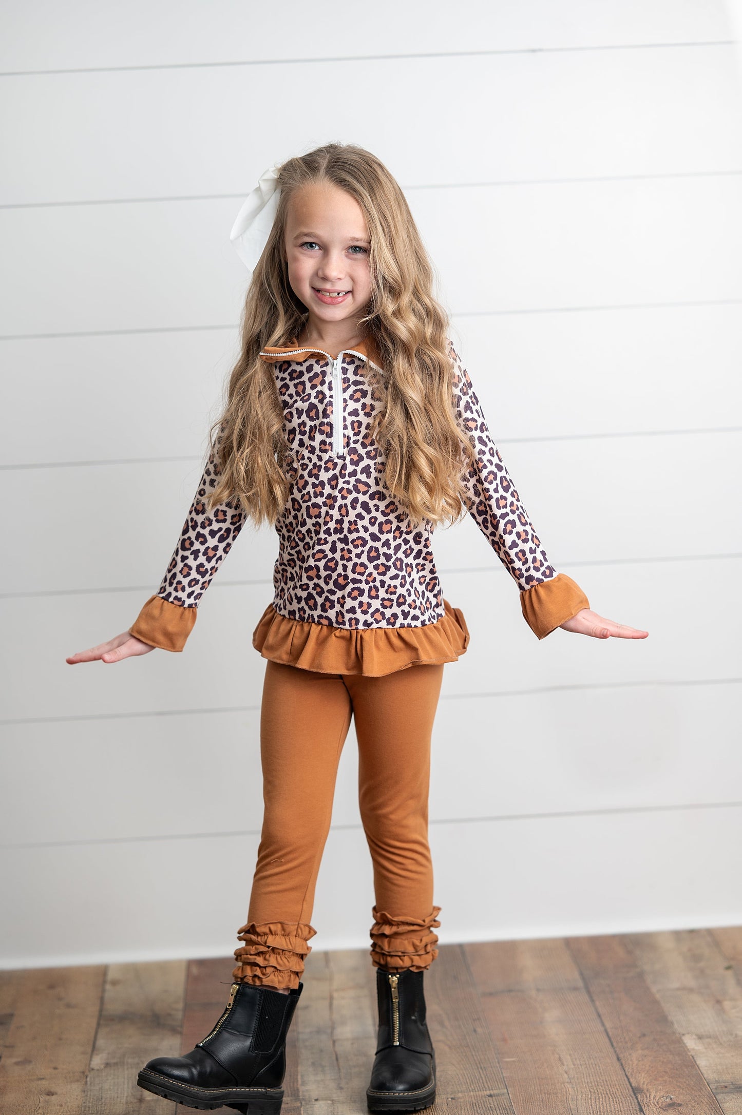 Leopard Zip Carmel Pant Set
