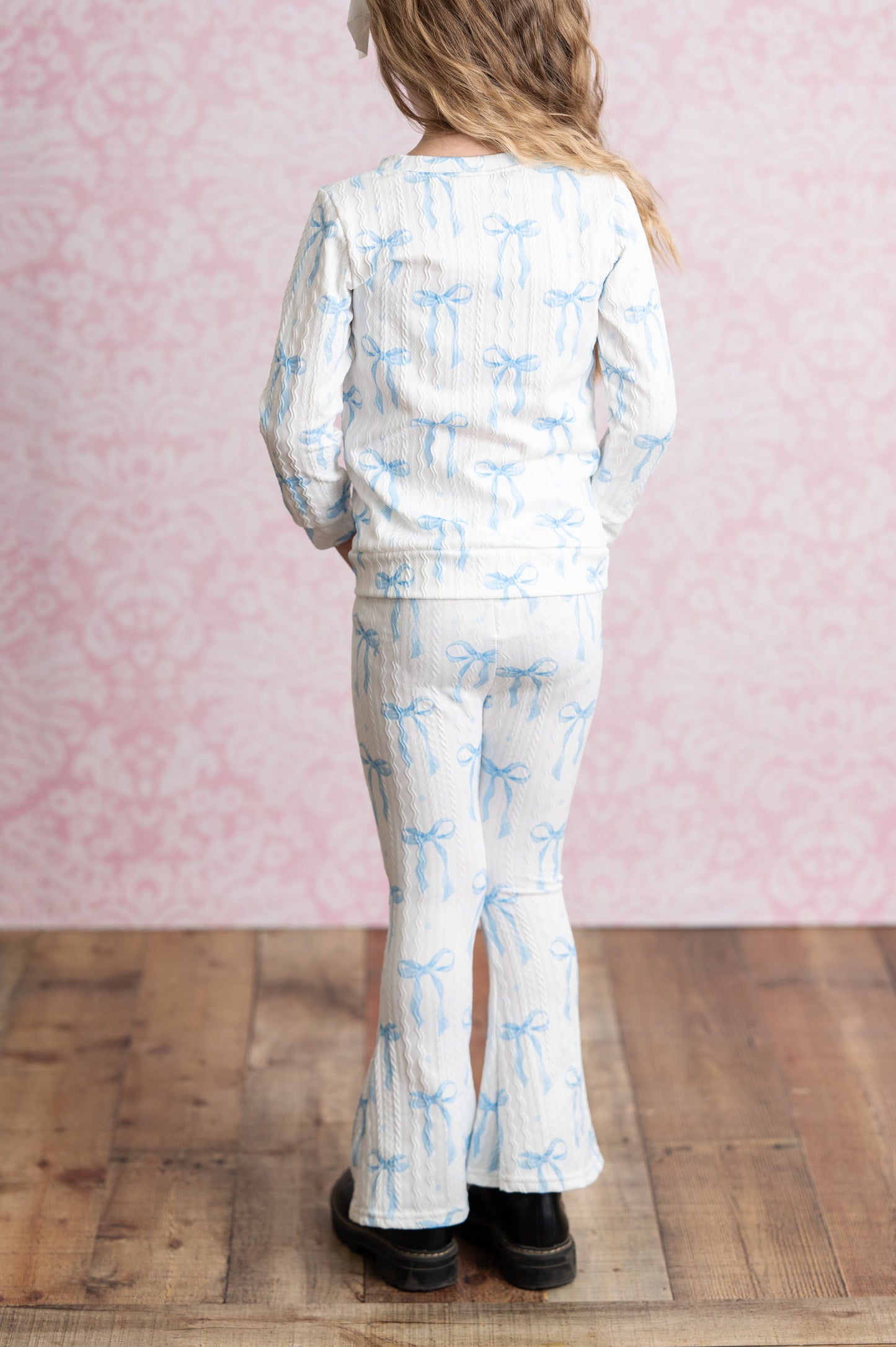 Blue Bow Coquette Lounge Set