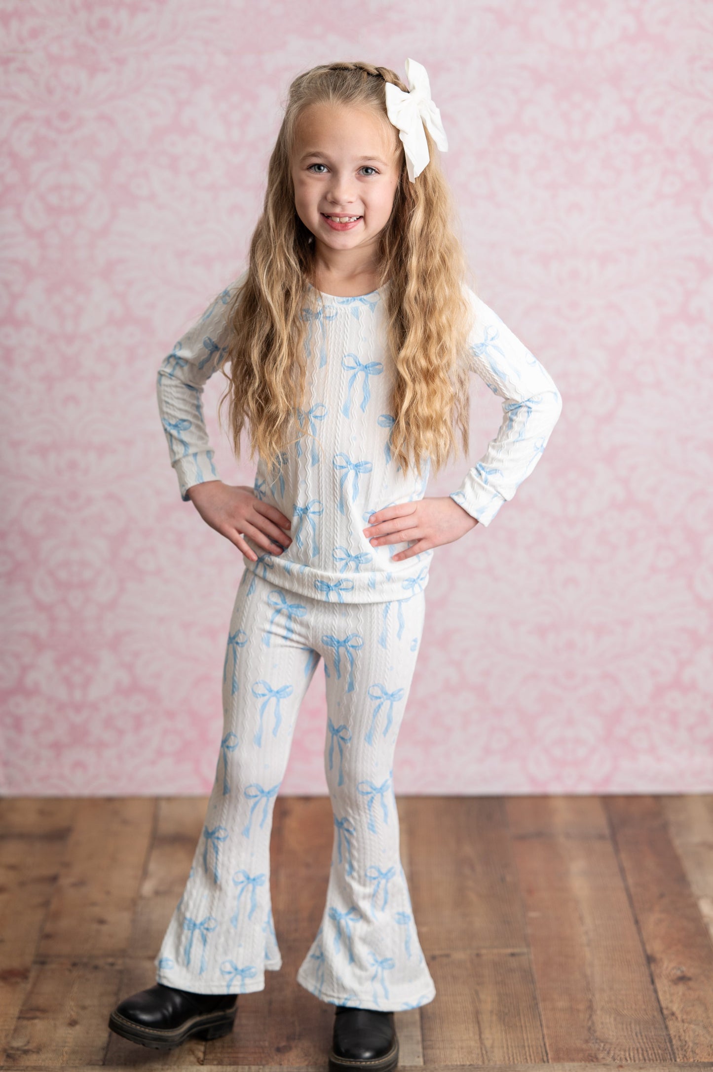 Blue Bow Coquette Lounge Set