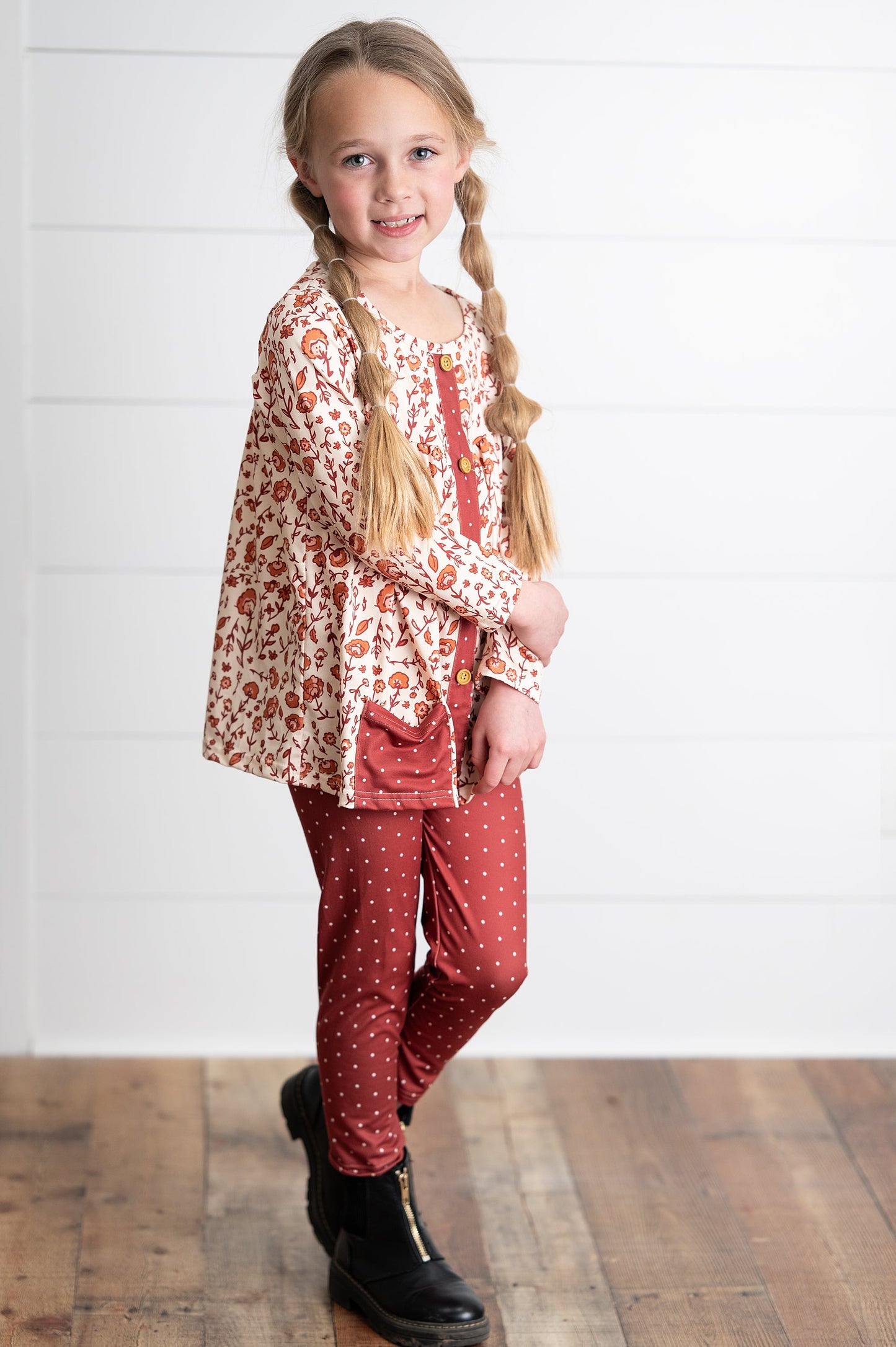 Cinnamon Dot Pant Set