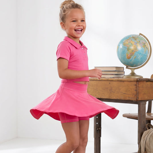 Active Bright Pink Polo Set