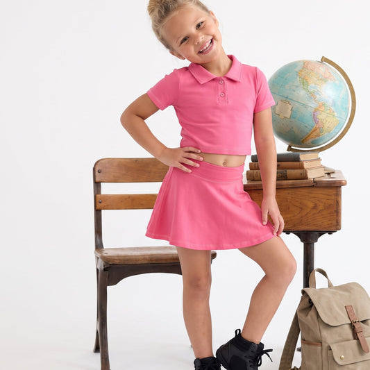 Active Bright Pink Polo Set