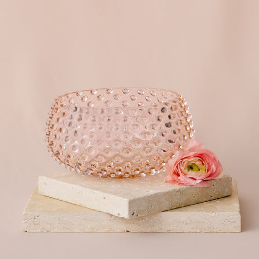 Hobnail Bowl - Large - Apricot Chiffon
