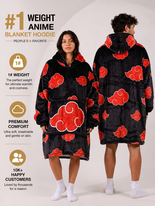 Naruto Itachi Akatsuki Wearable Blanket Hoodie for Kids & Adults | OLM Toys