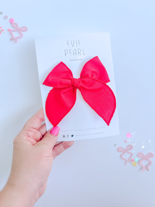 Red Solid Medium Bow