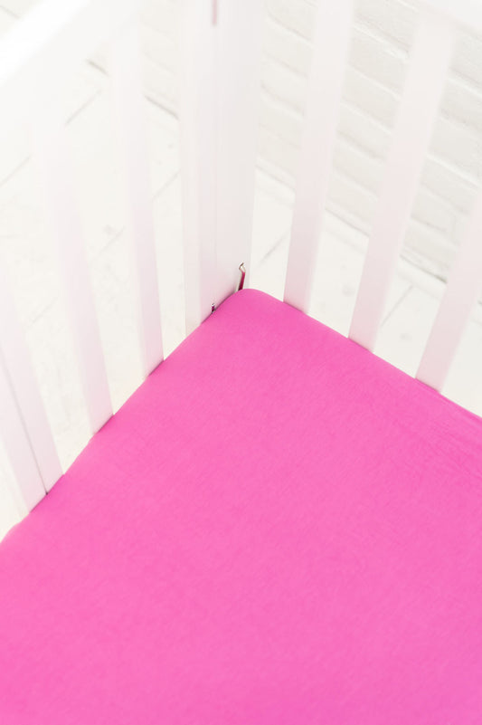 Korrie Pink Bamboo Crib Sheet