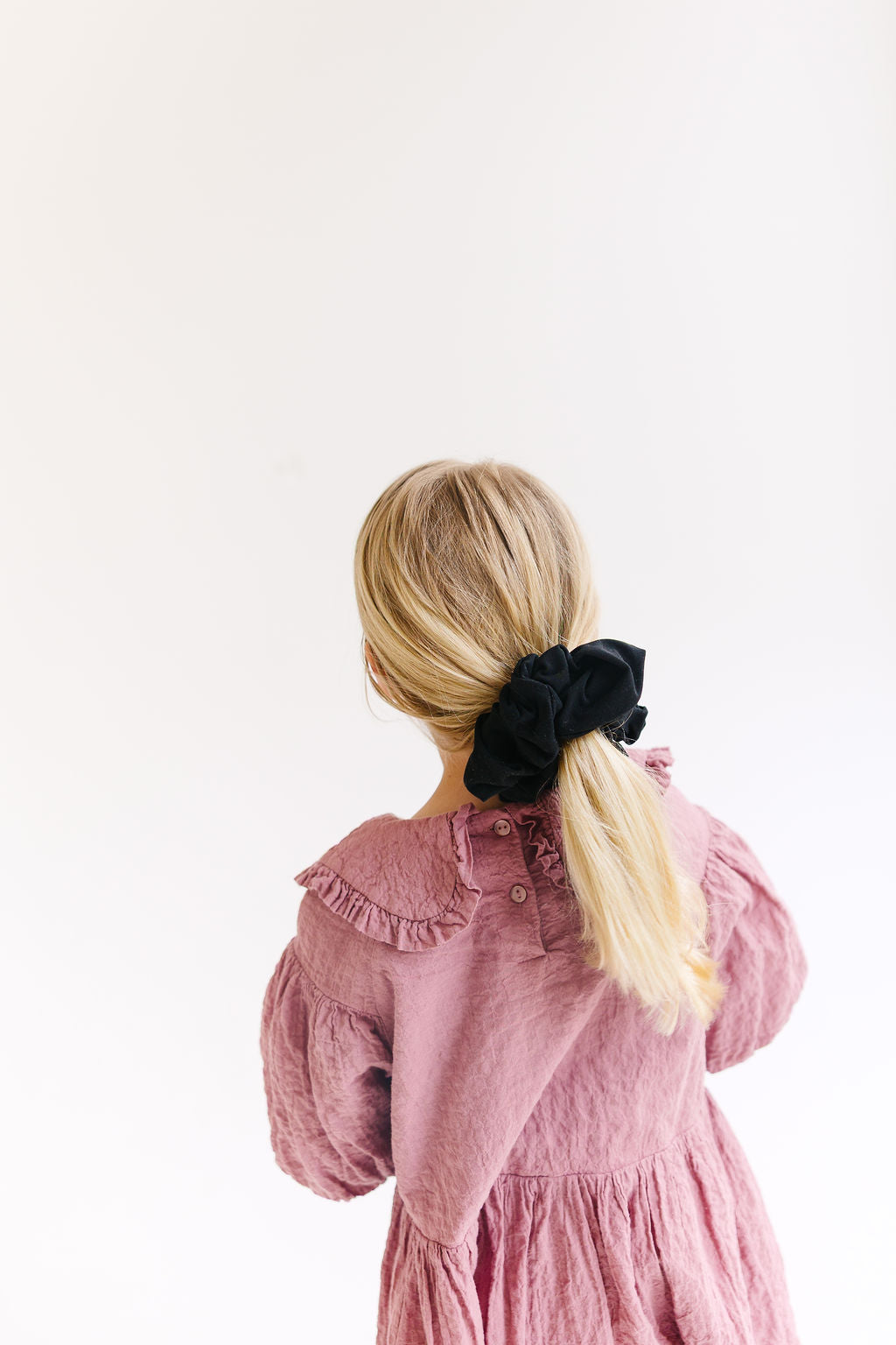 Blue Solid Oversized Scrunchy