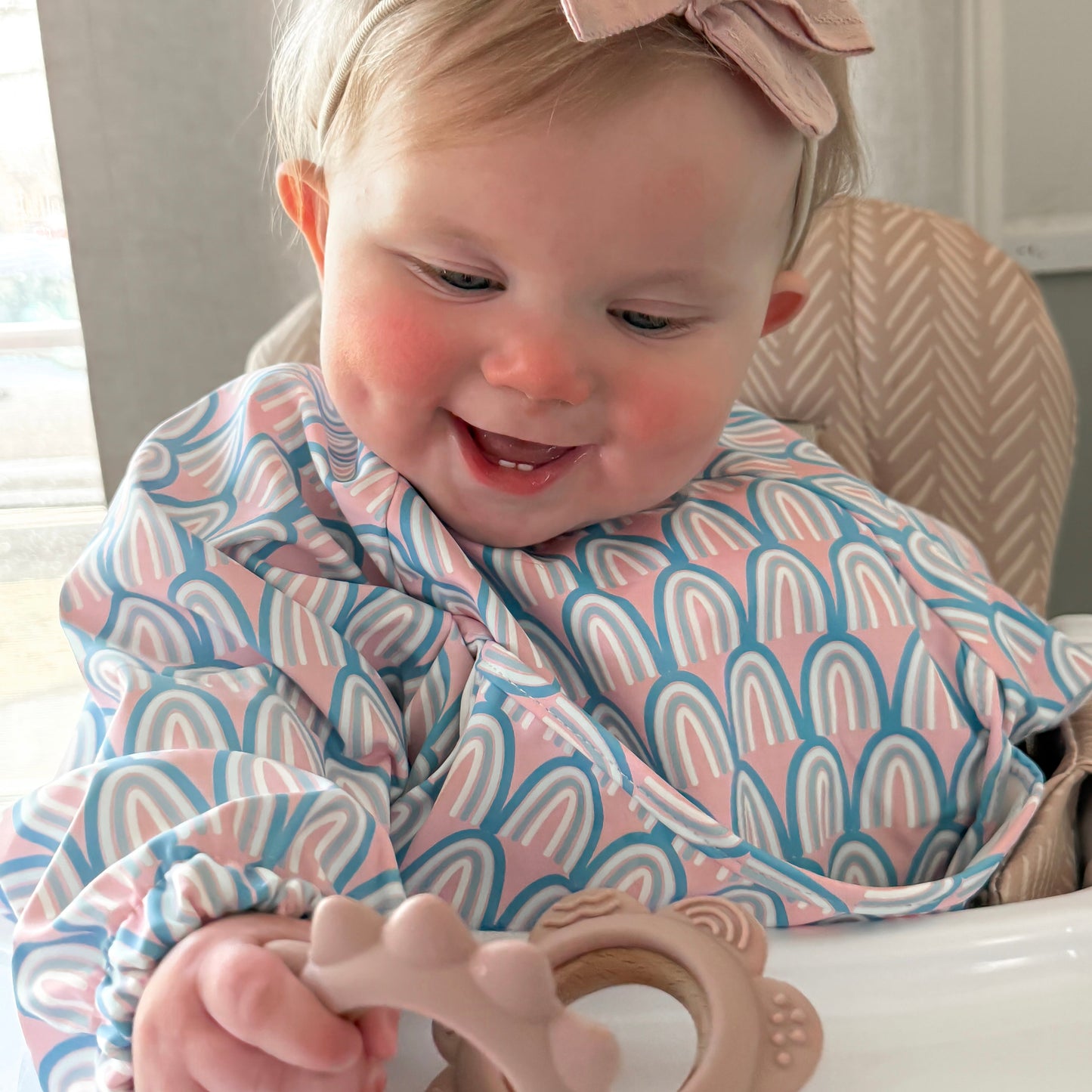 Garden Party Teether Collection - Silicone & Beechwood Flower