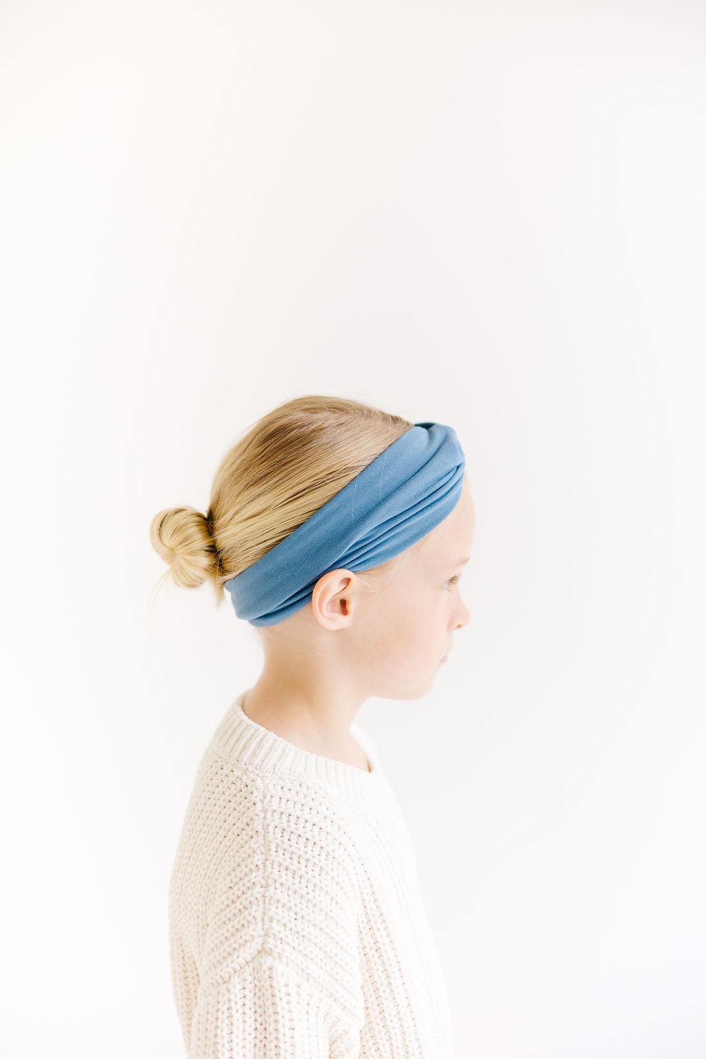 White Solid Twisted Turban for Girls & Adults