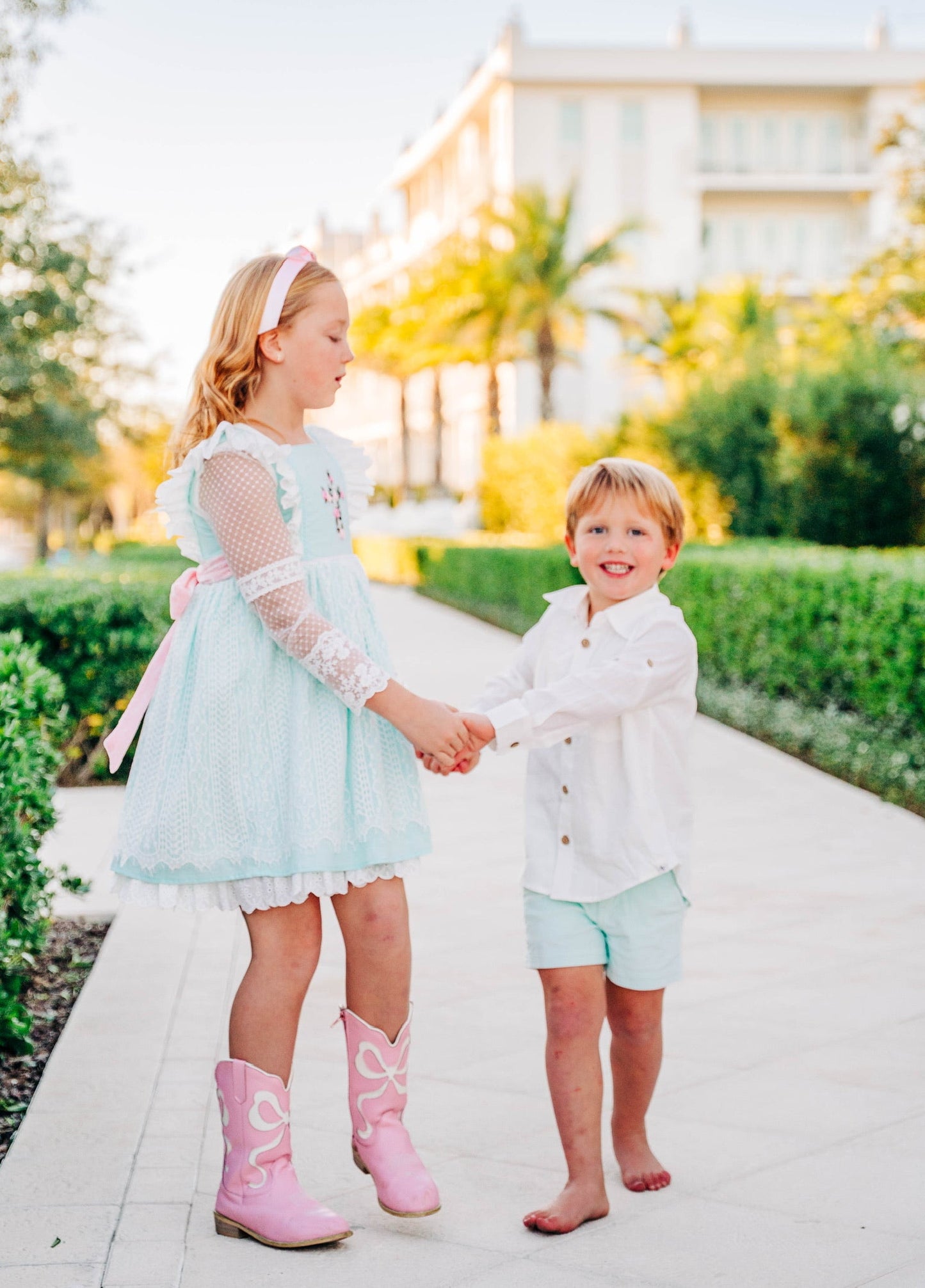 Vintage Lamb Dress or Tunic Set ~ Mint