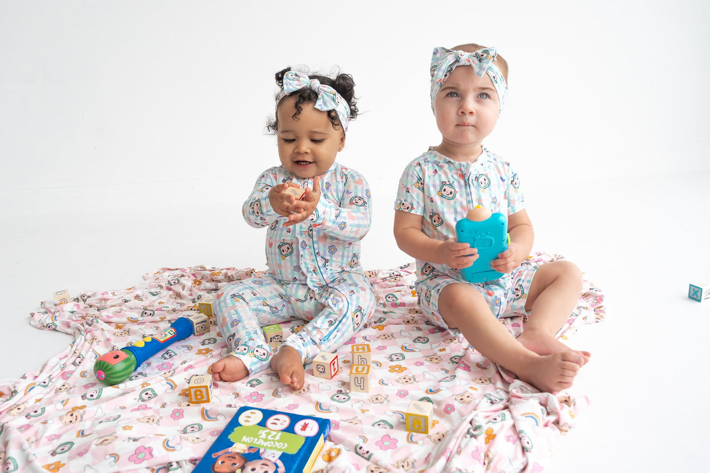 Dream Big Little Co x CoComelon SPRINGTIME MELON DREAM RUFFLE ROMPER