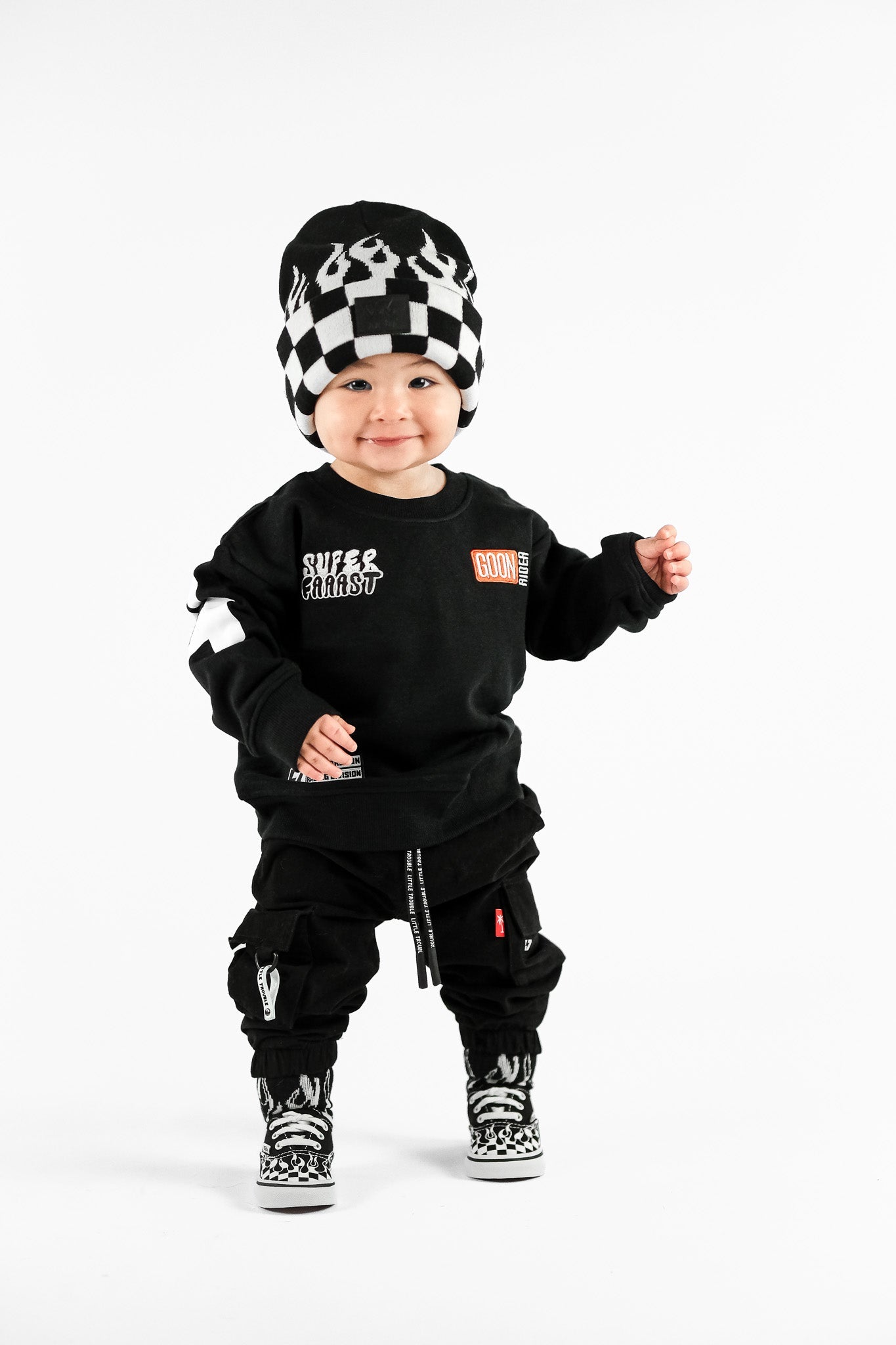Checker Flame Beanie