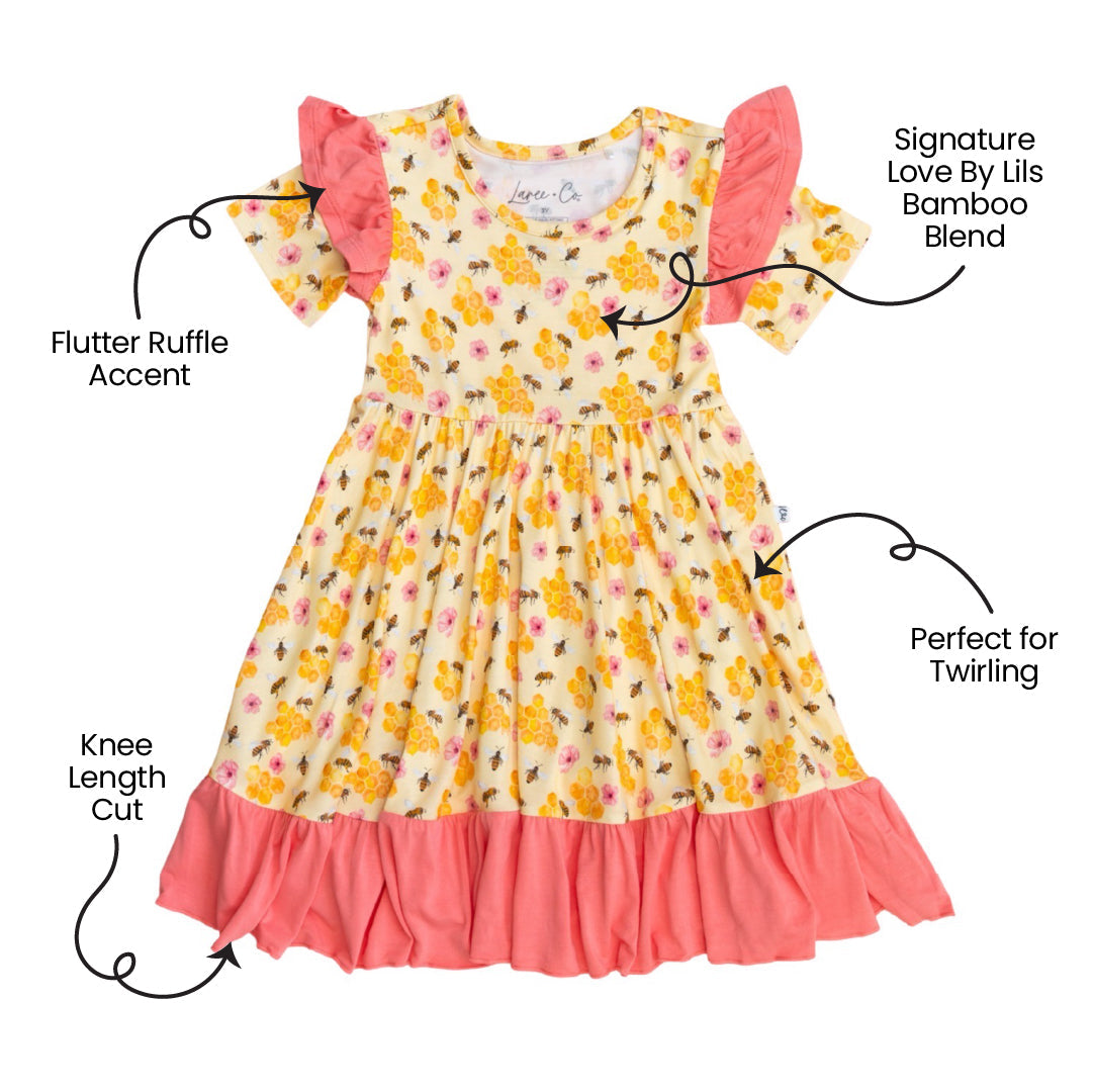 BellaGrace Bamboo Ruffle Spin Dress