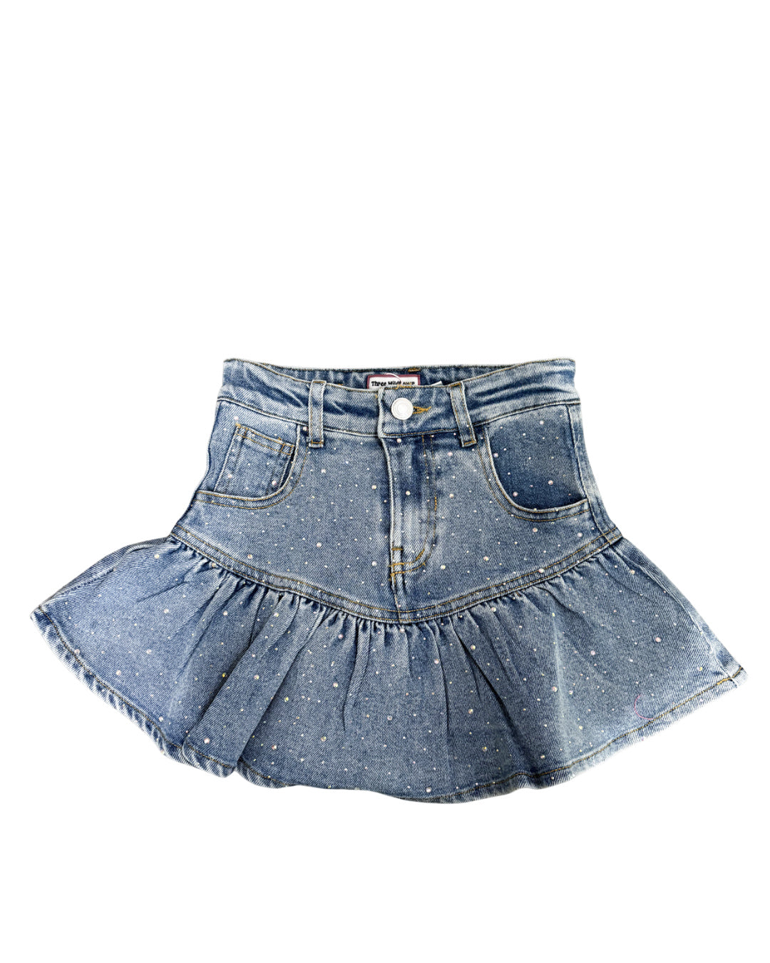 Denim Embellished Skort