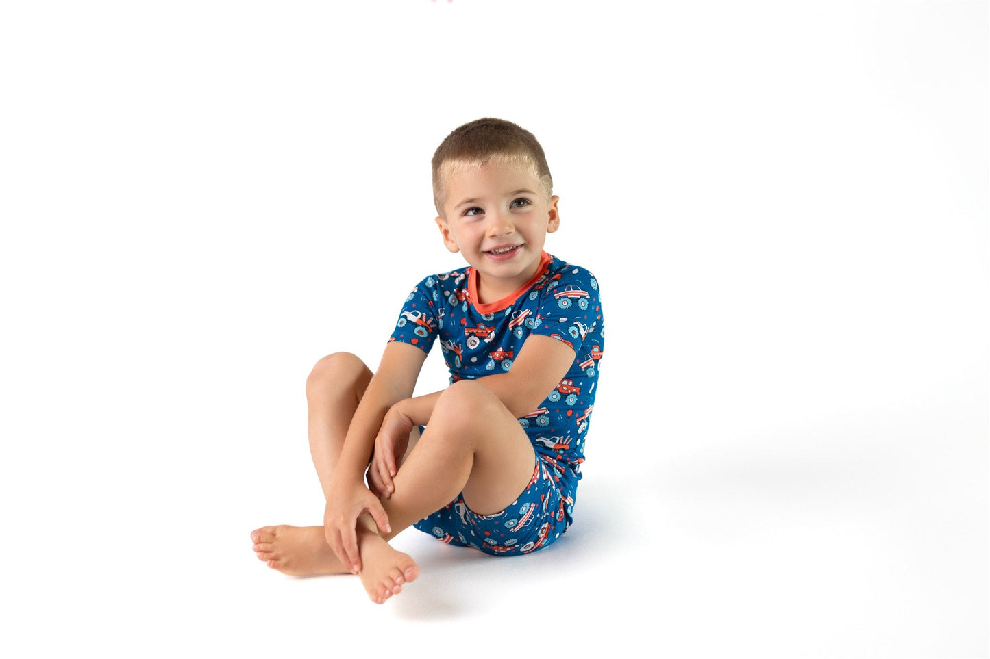 4th of July Monster Trucks & Rockets | Two Piece Short Sleeve Pajama Set
