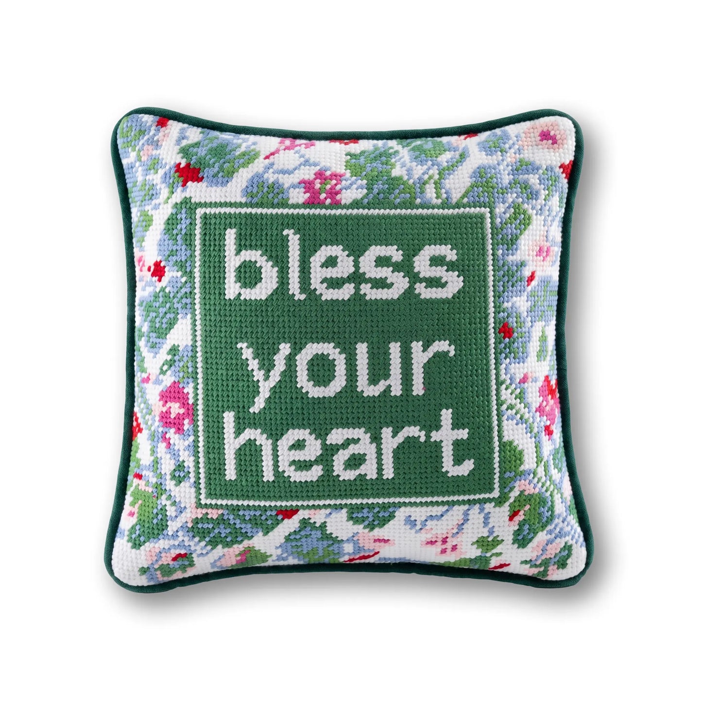 Bless Your Heart Needlepoint Pillow