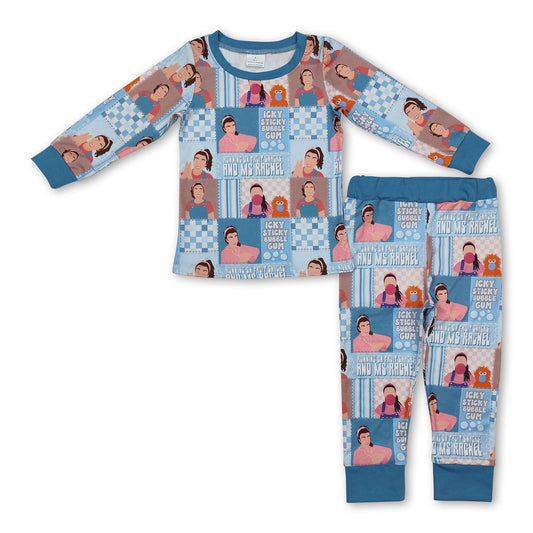Light blue long sleeves miss teacher pajamas