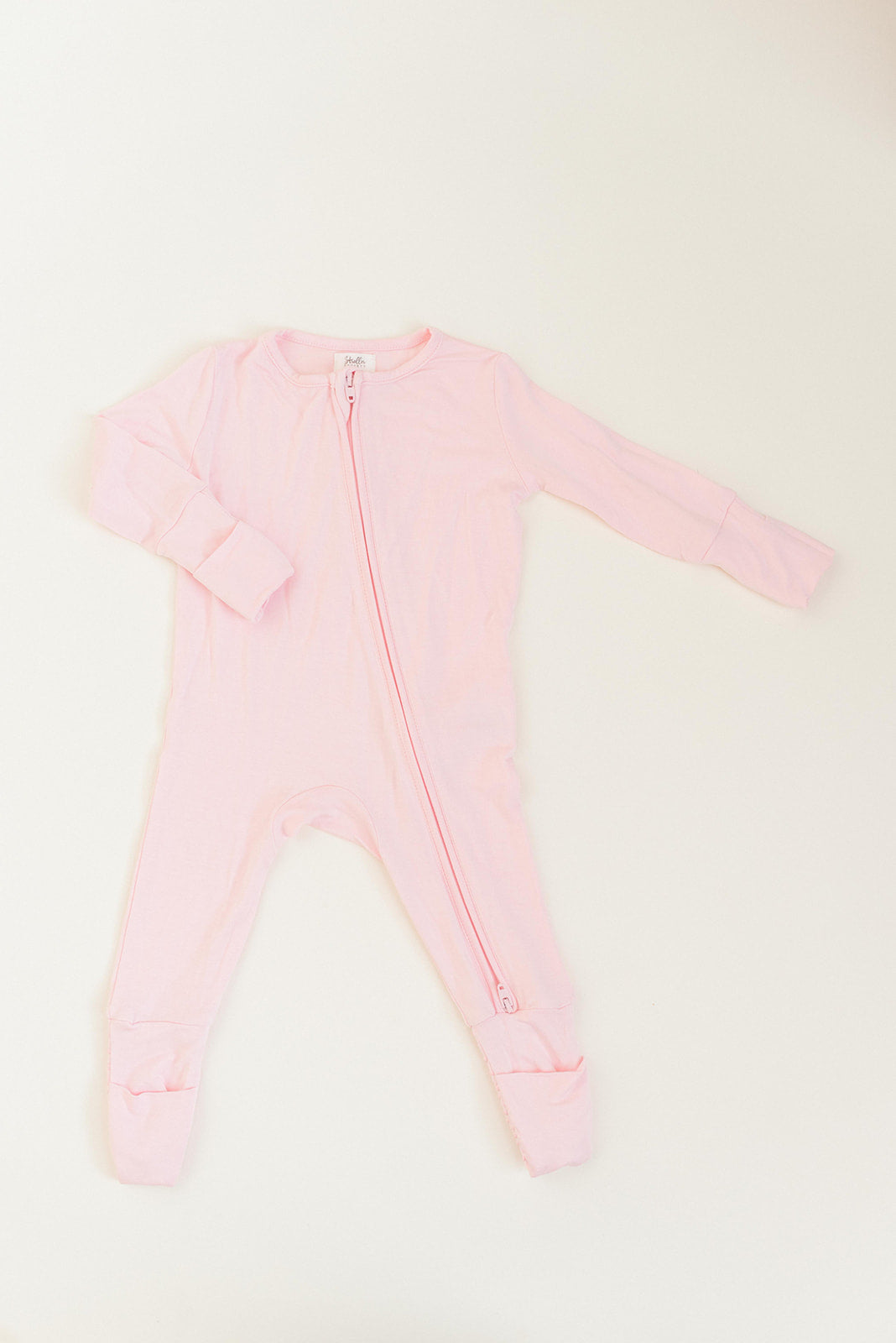 Bamboo Baby Clothes - Convertible Jumpsuit 0-3 Months - Baby Pink