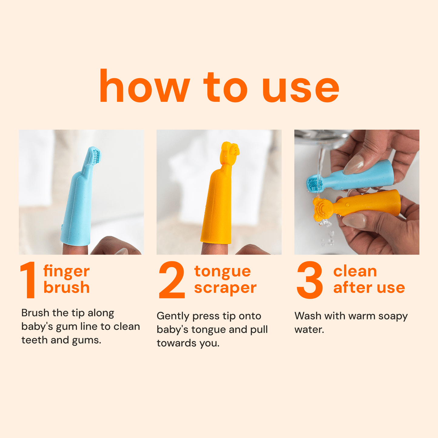 oogiebear finger brush and tongue scraper