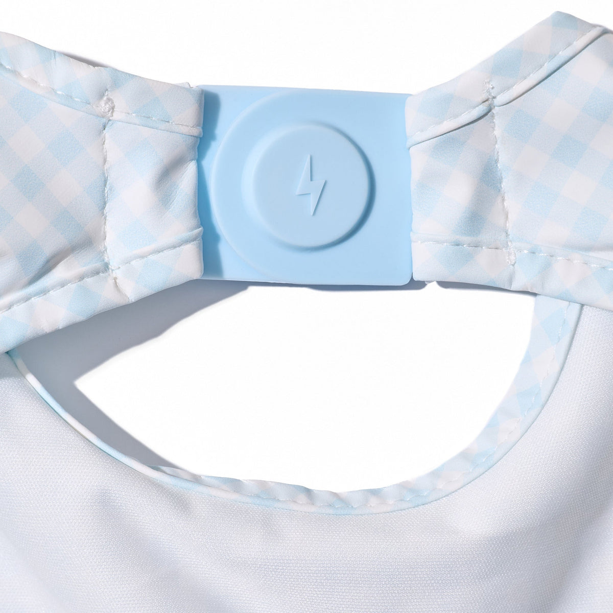 Magnetic Long Sleeve Bib - Cloud Check