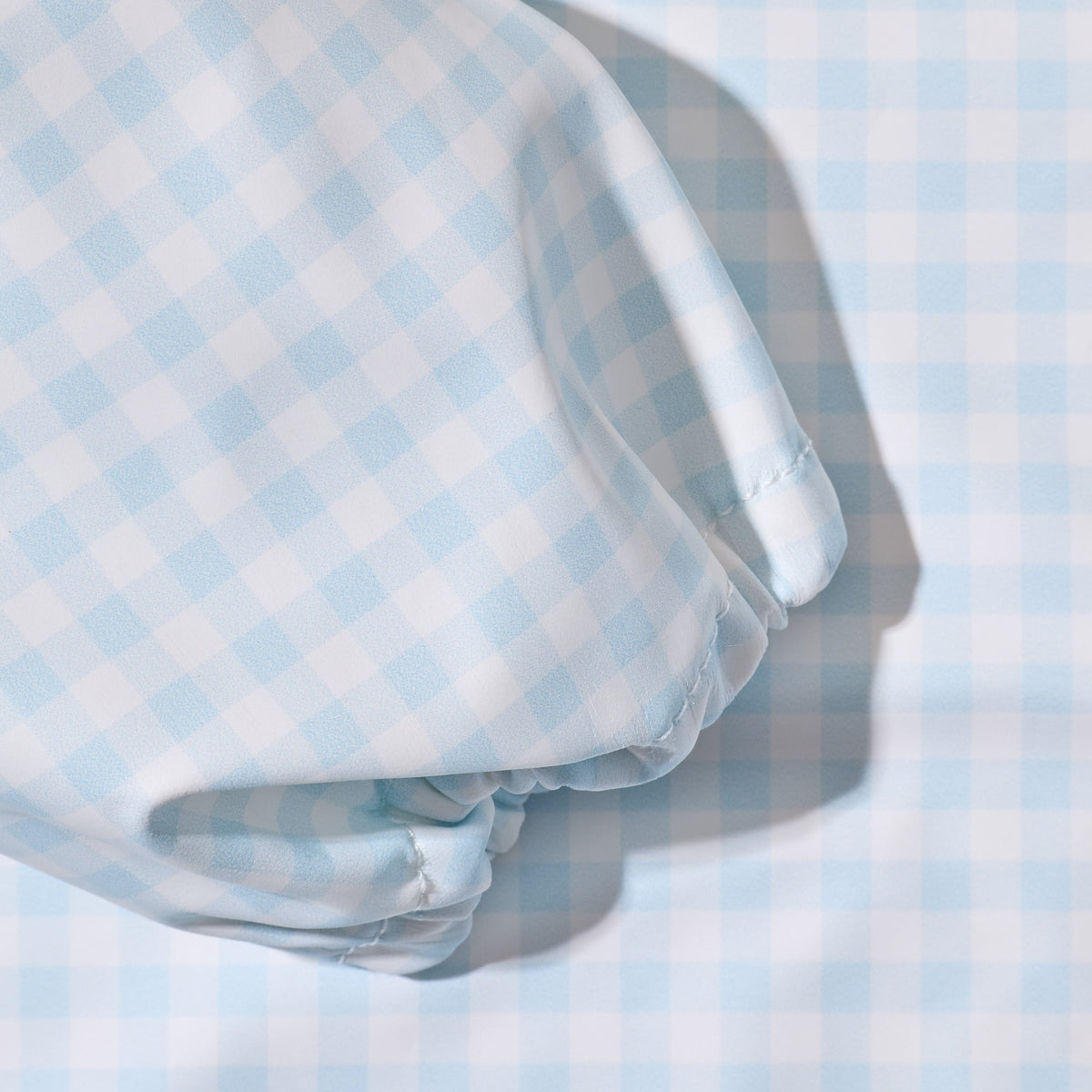 Magnetic Long Sleeve Bib - Cloud Check