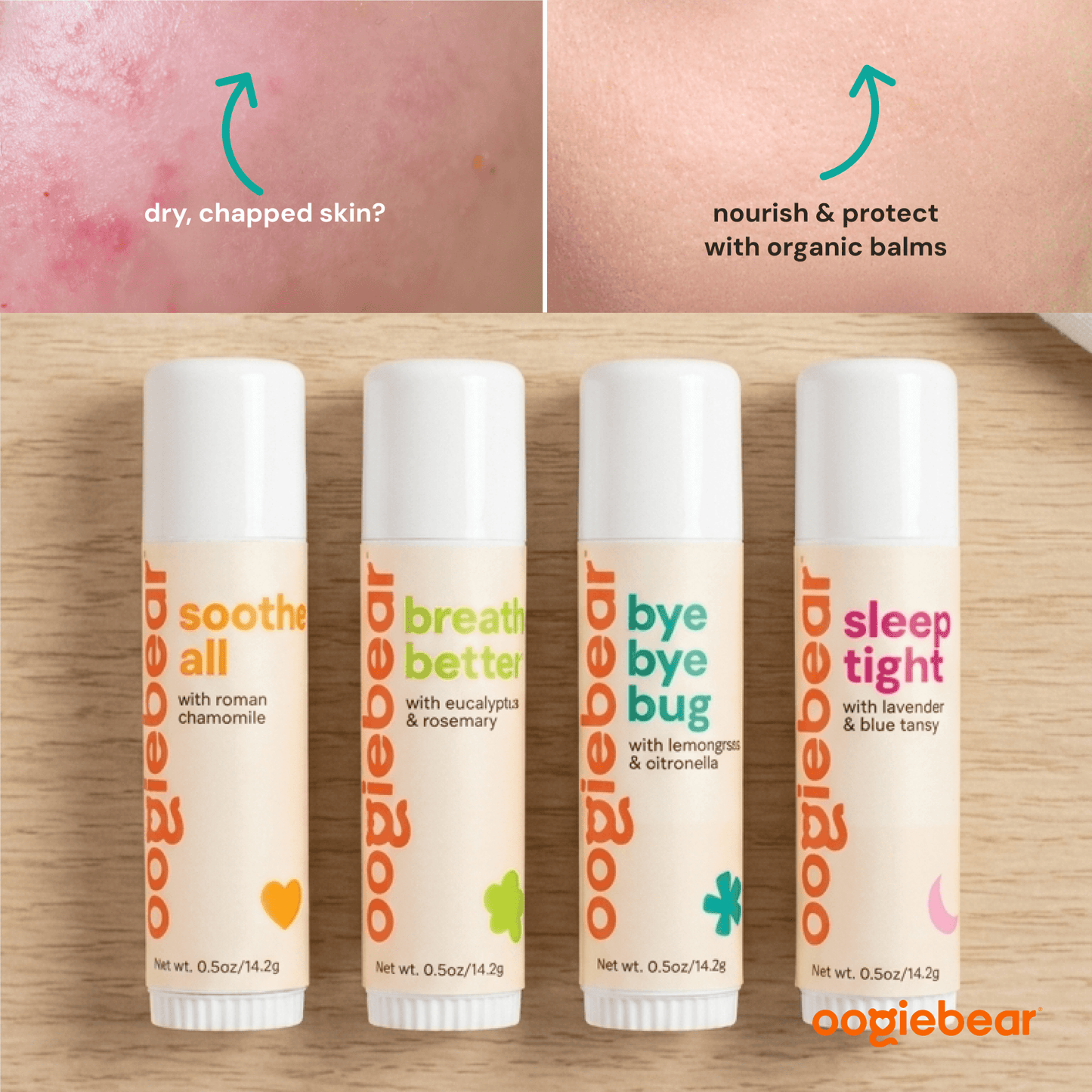 oogiebear 4-pack balm collection