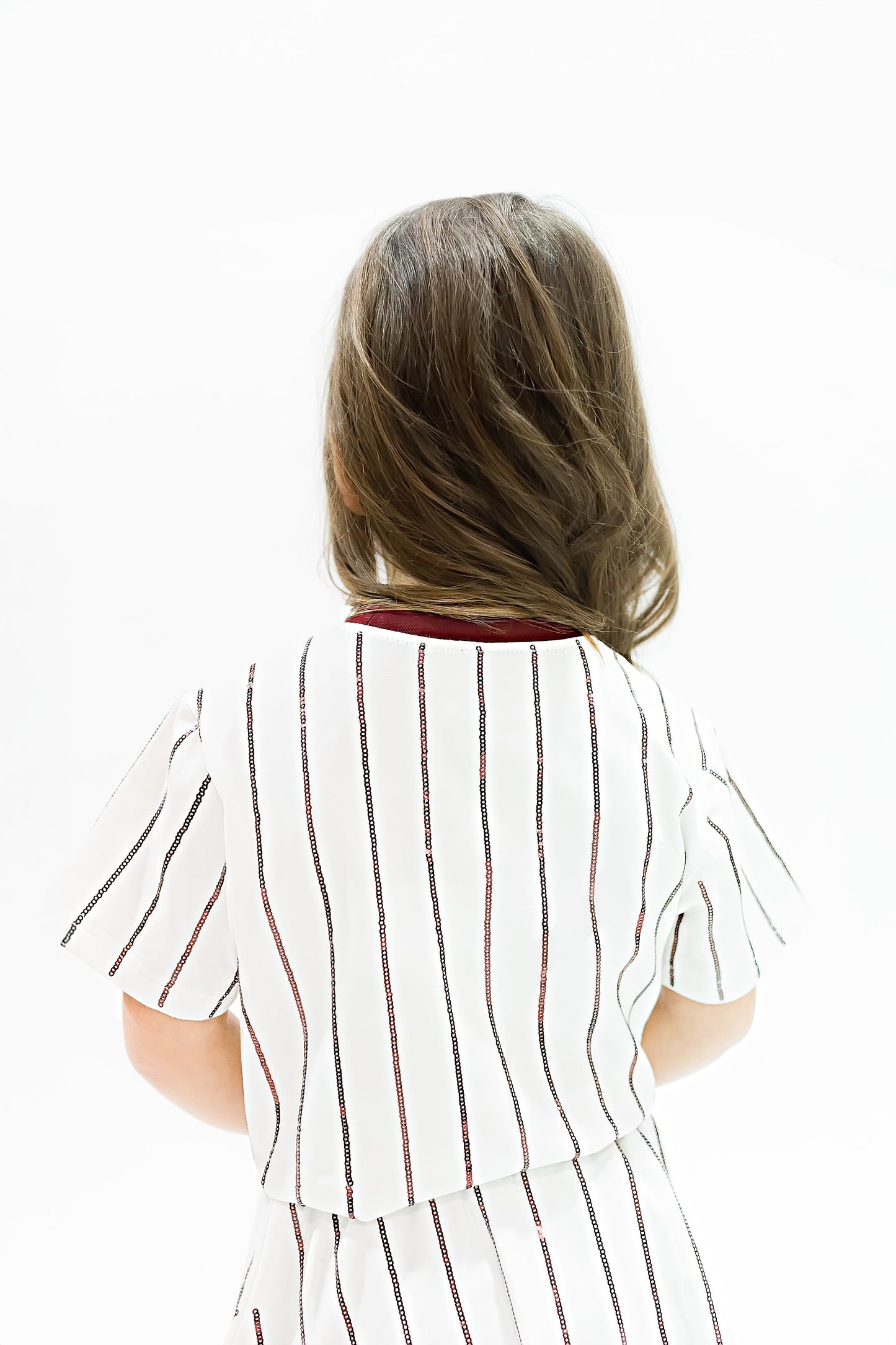 Baseball Maroon Striped Top
