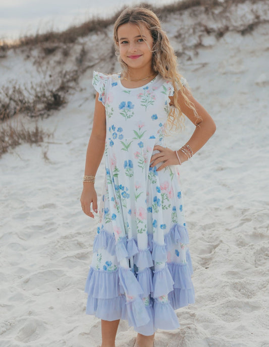 Bella Dainty Floral Ruffles Dress