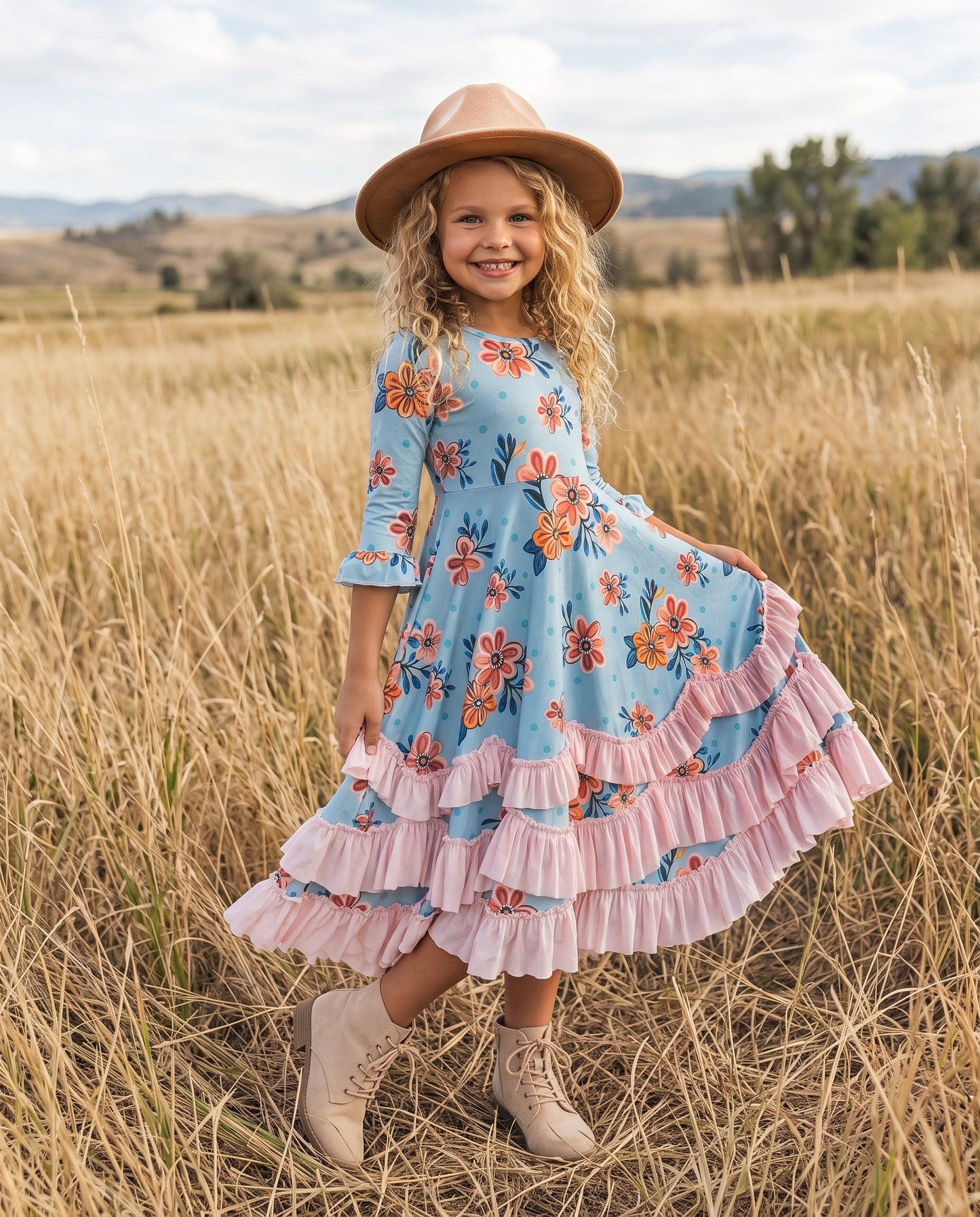 Bella Garden Ruffles Dress