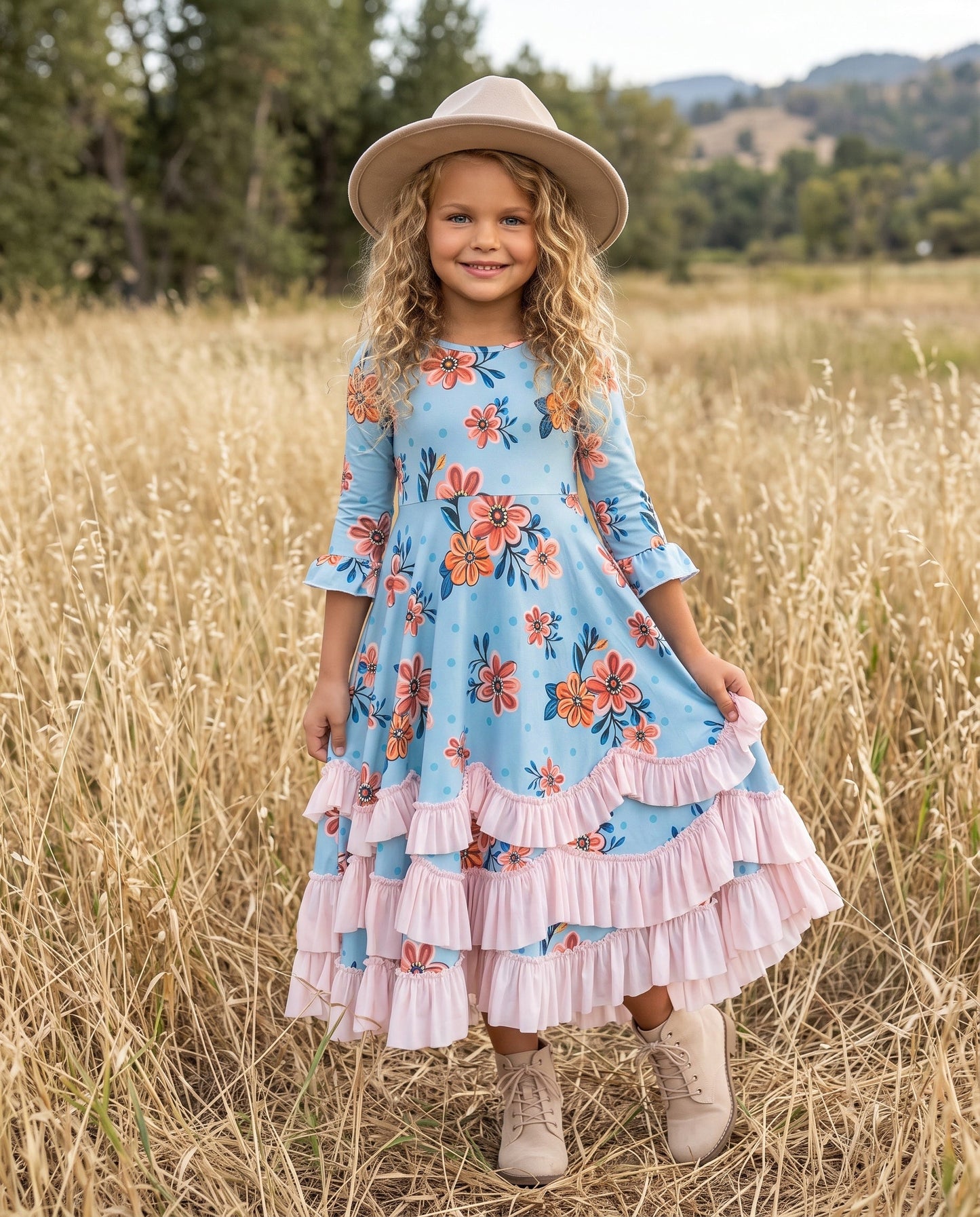Bella Garden Ruffles Dress