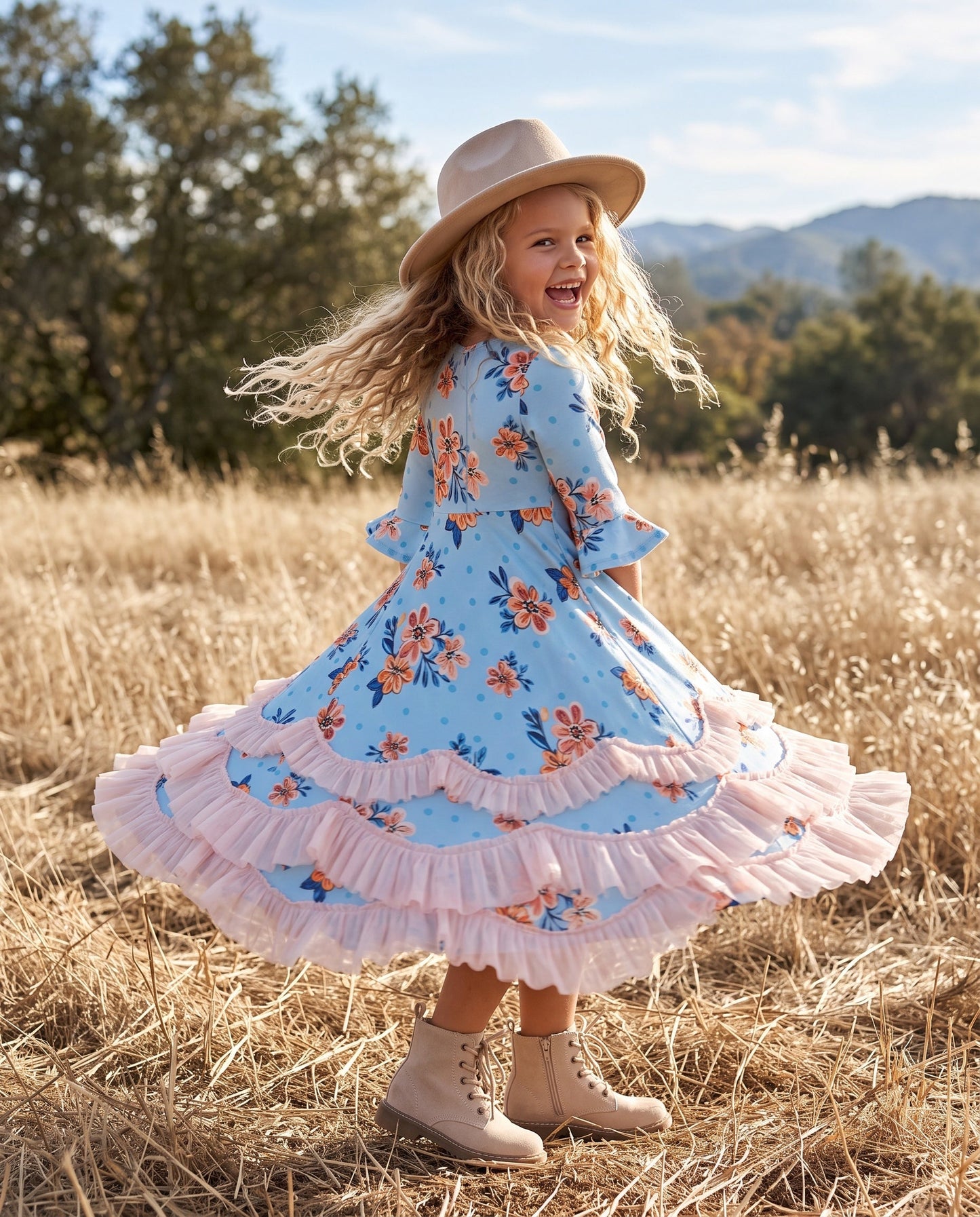 Bella Garden Ruffles Dress