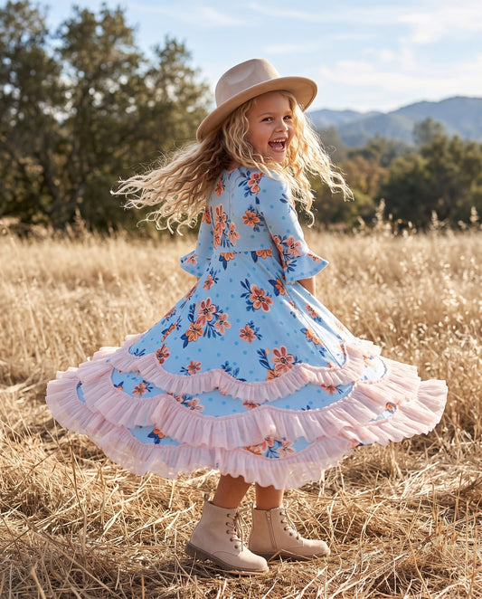 Bella Garden Ruffles Dress