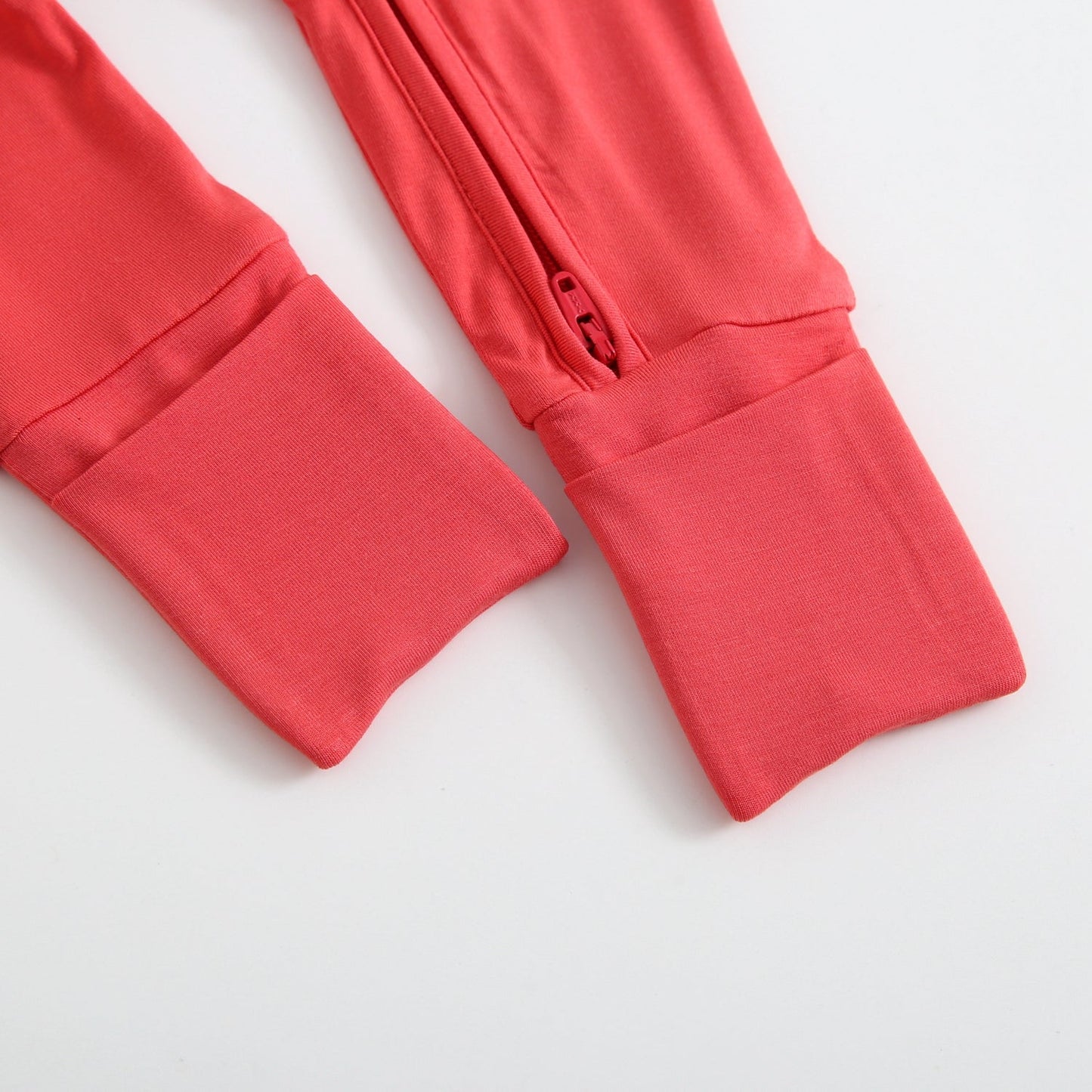 Berry Red Zippered Baby Romper