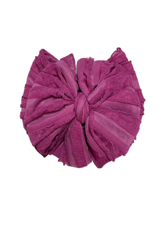 Ruffled Headband- Berry