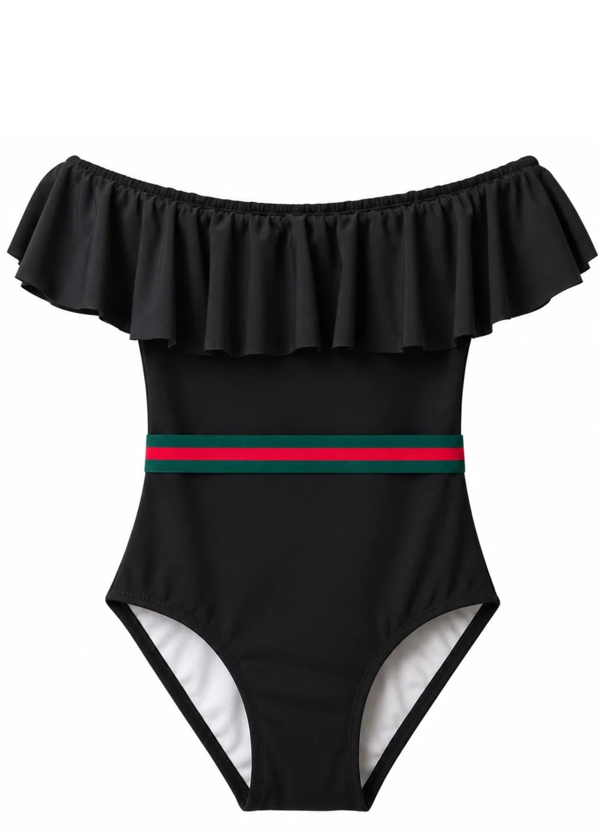 Black Swimsuit with Belt