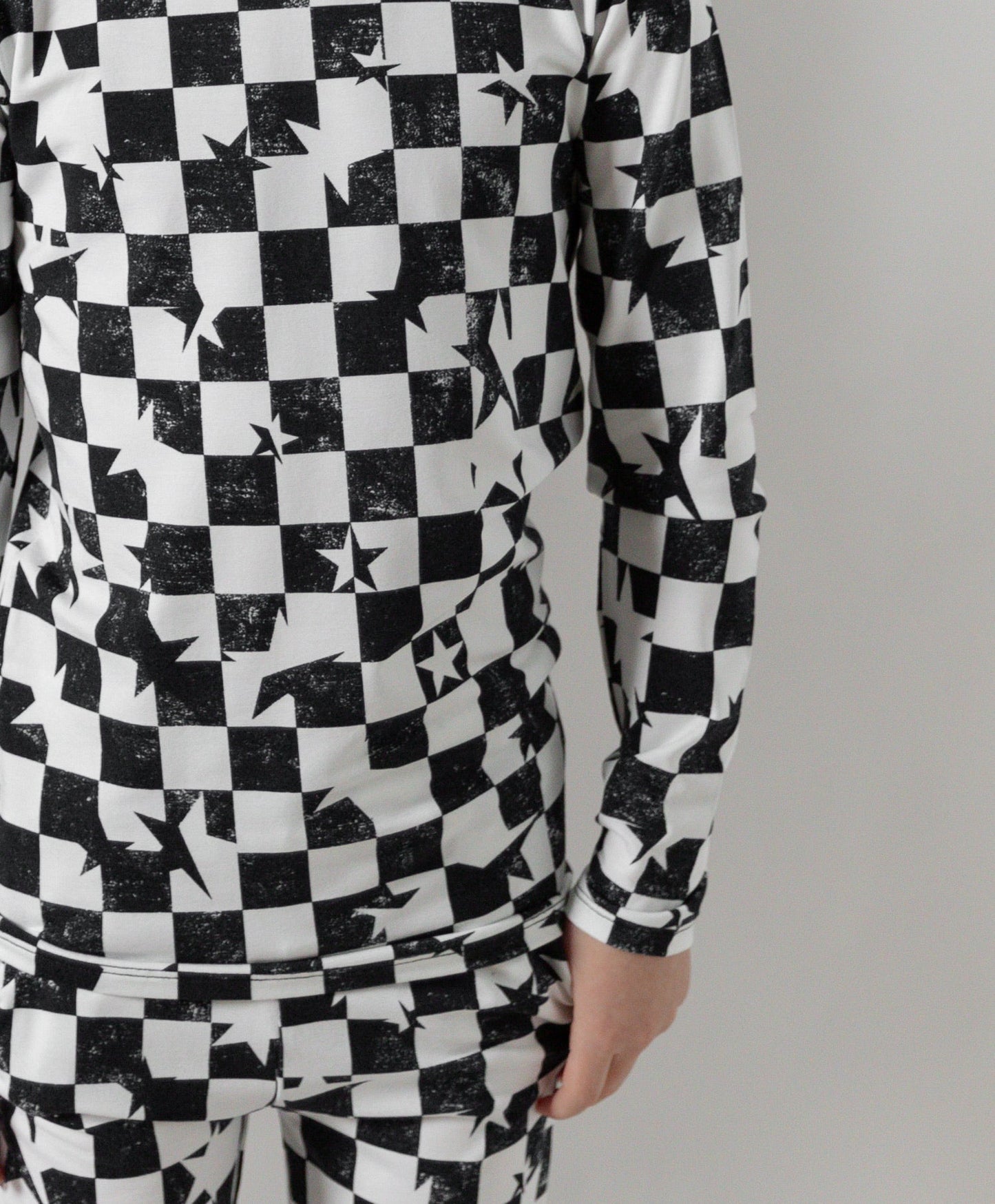 Black & White Checkered Star Two-Piece Set