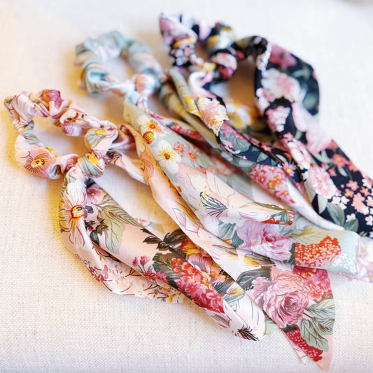 Blooming Festival Scarf Hair Scrunch Set Of 3