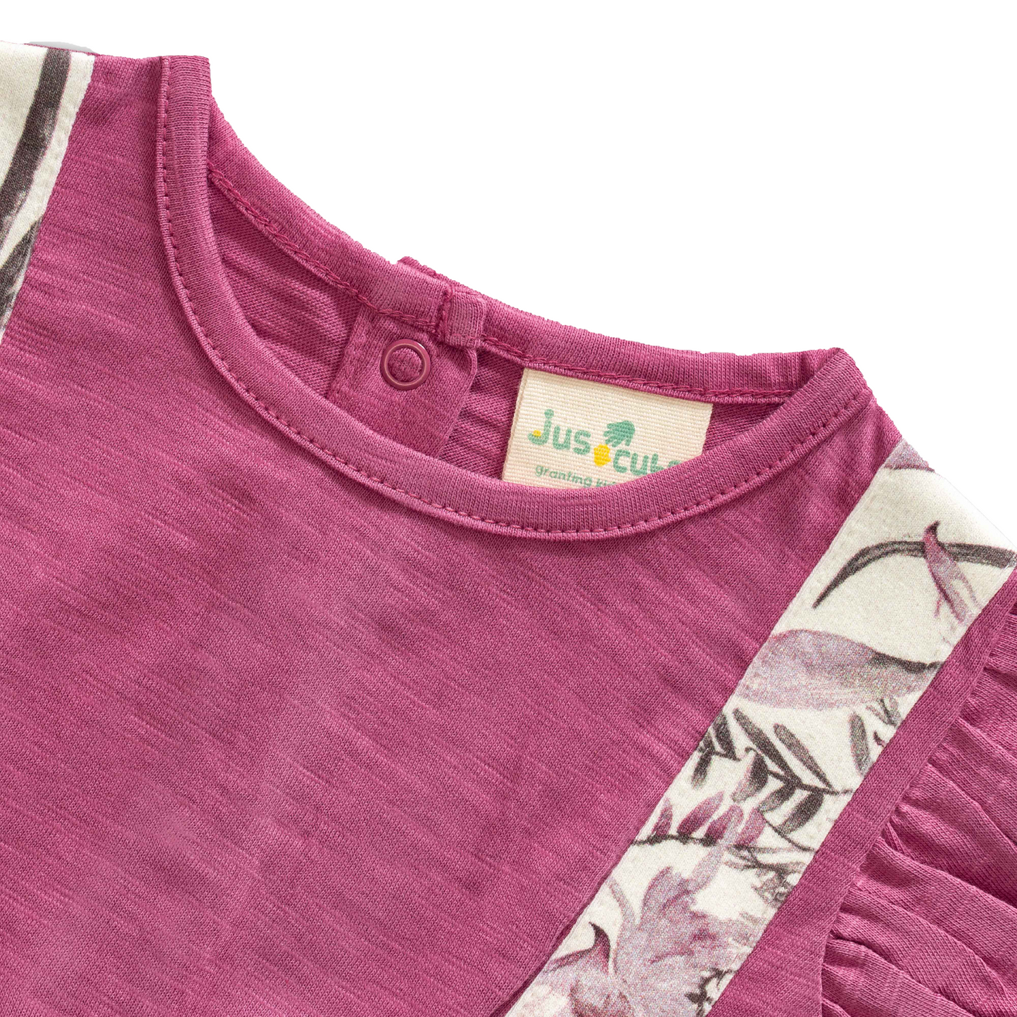 Flutter Floral Cap Sleeve Onesie for Baby Girls - Mauve