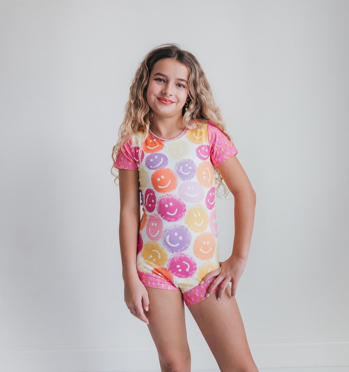 Bright Smiley Shortie Leotard