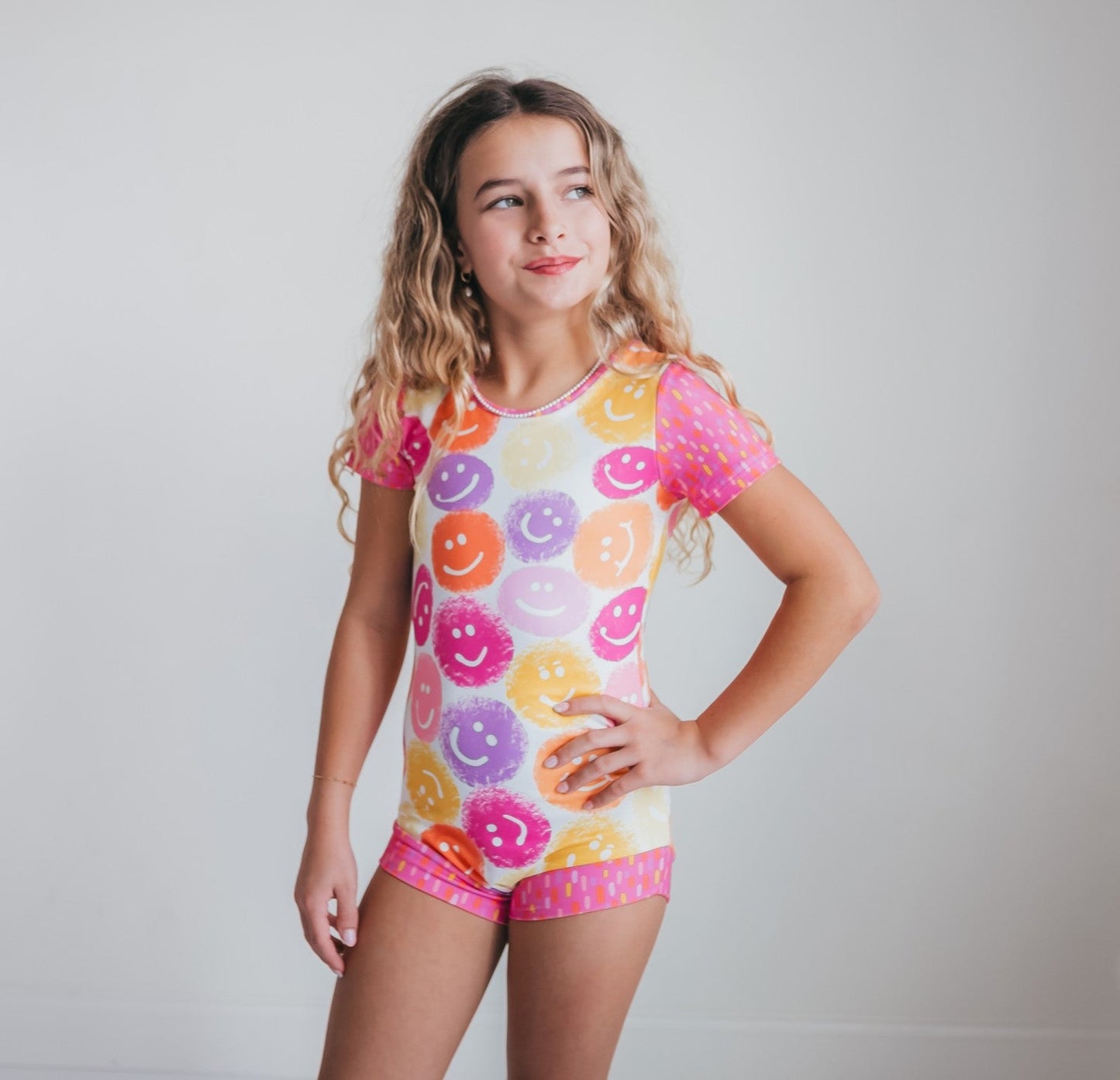 Bright Smiley Shortie Leotard