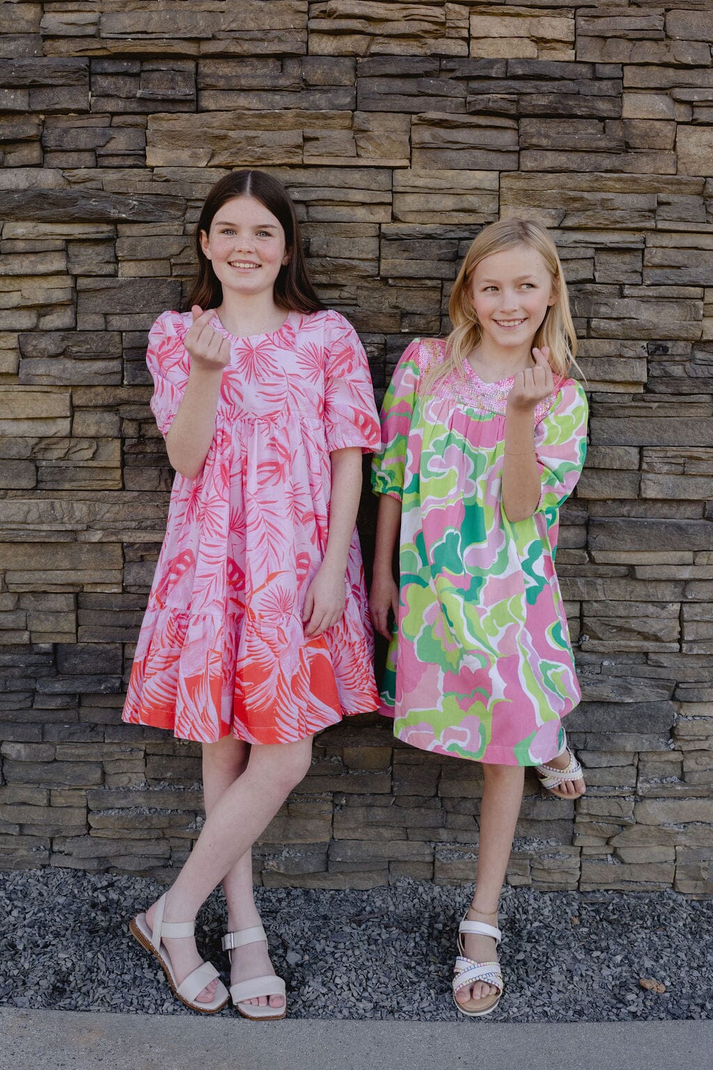Girls Sage Dress- Pink