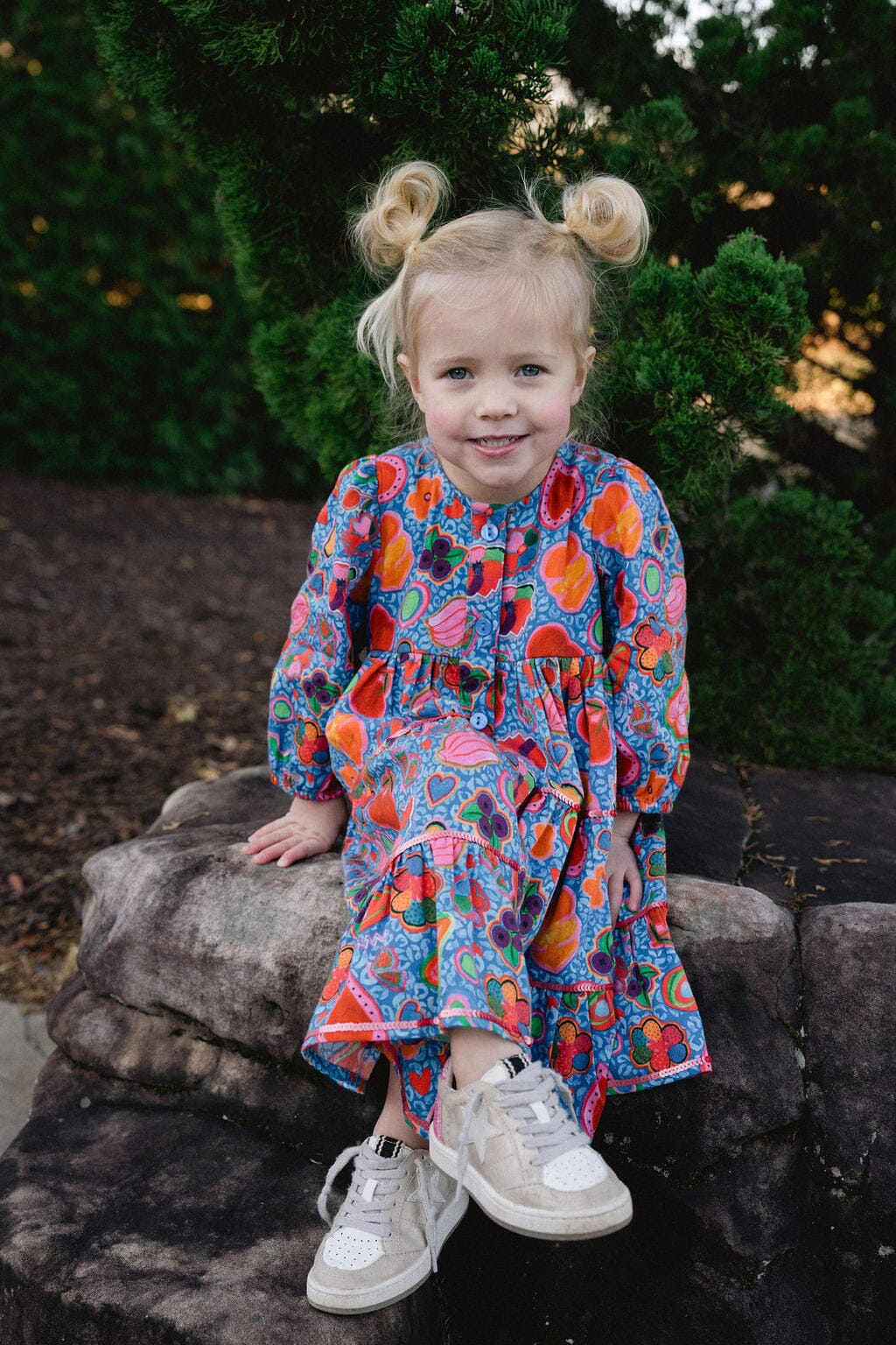 Girls Hanna Long Sleeve Dress - final sale